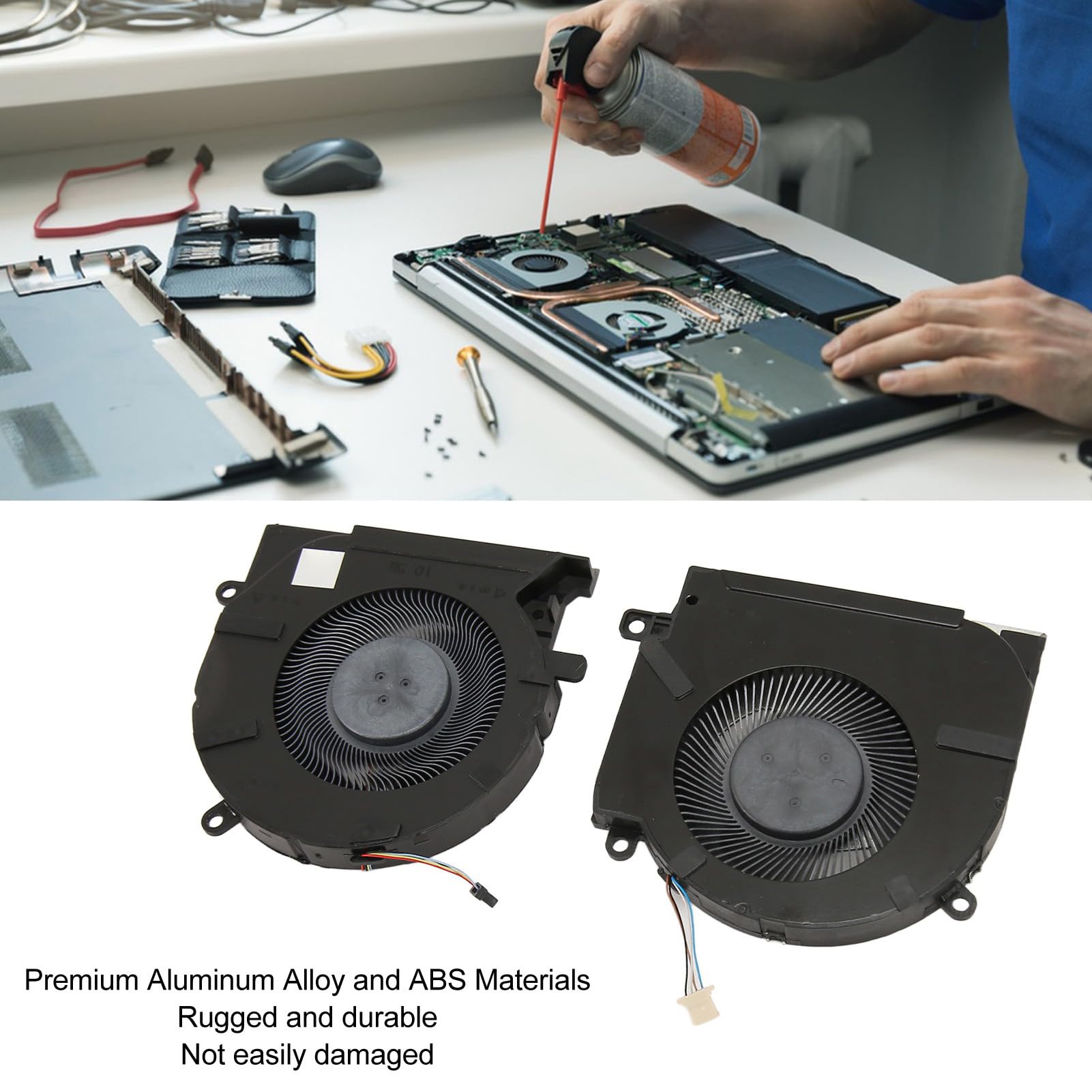 Ventilador de refrigeración de CPU para portátil HP OMEN 15 EK 15 EK0005LA 15 EK0013DX L98737 001 CPU GPU, ventilador de refrigeración portátil de 4 pines, pequeño y ligero (CPU y ventilador de