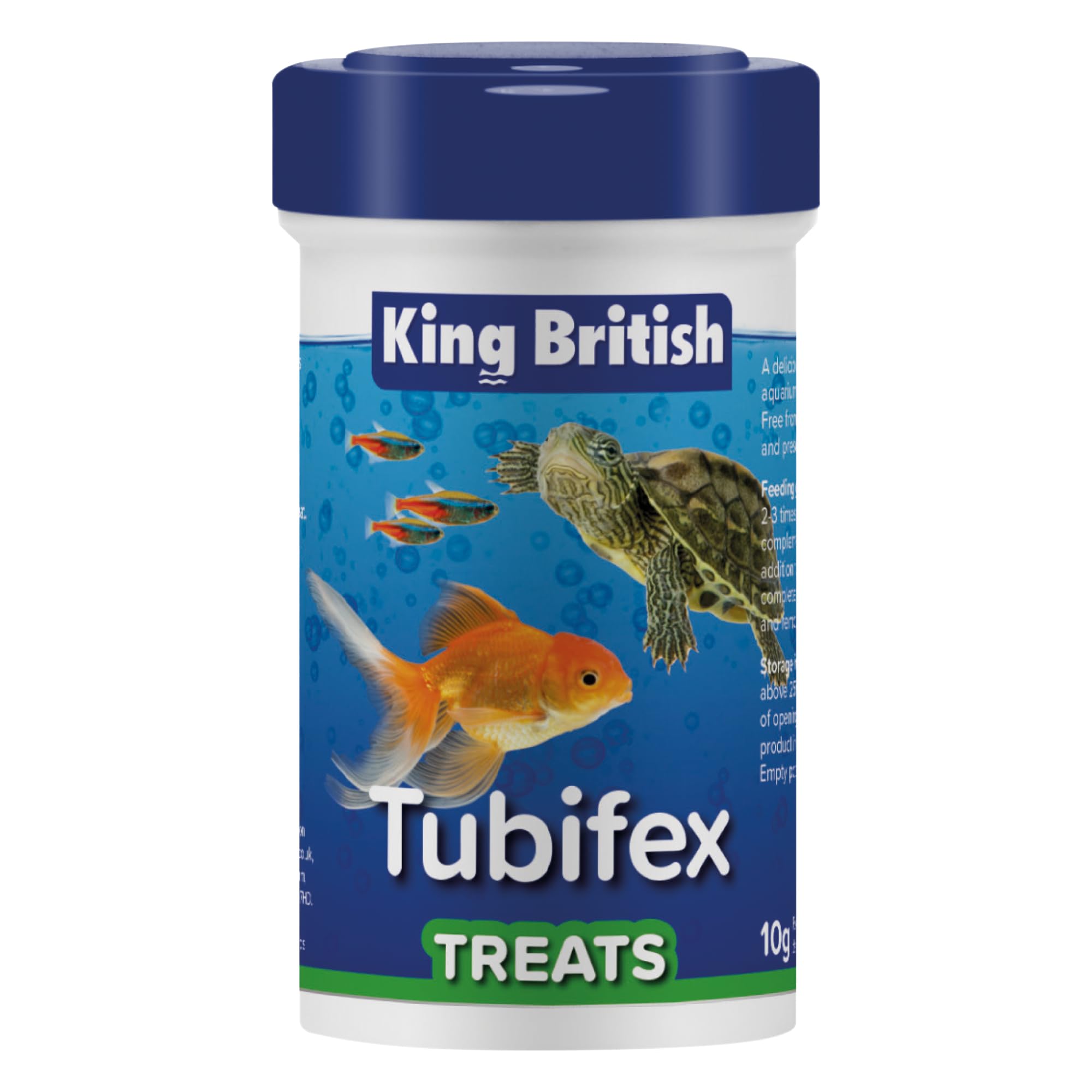 King British – Tubifex Treats 10g – Delicious, Natural, Complementary Treats – For All Aquarium Fish, Turtles, & Terrapins – Freeze – Dried Tubifex Worms – Rich in Protein & Fat — image 1