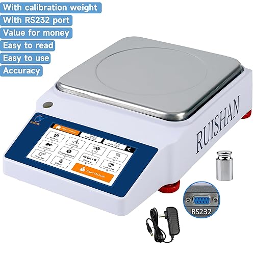 Miniatura 13 de Báscula de laboratorio Balanzas analíticas de laboratorio 3000 x 0.00 oz 6.6x0.00002 lb Báscula de pesaje electrónica Báscula científica Escala