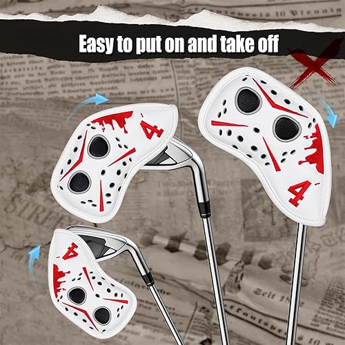 Miniatura 6 de mytag Cubiertas para palos de golf, máscara de hockey, cubierta para la cabeza del conductor, cubierta híbrida de madera de Fariway  Fundas de