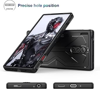 Cresee Case for Red Magic 8 Pro/8S, Flexible TPU Cover Anti-Scratch Shockproof Phone Case for Nubia RedMagic 8 Pro/8S, Black