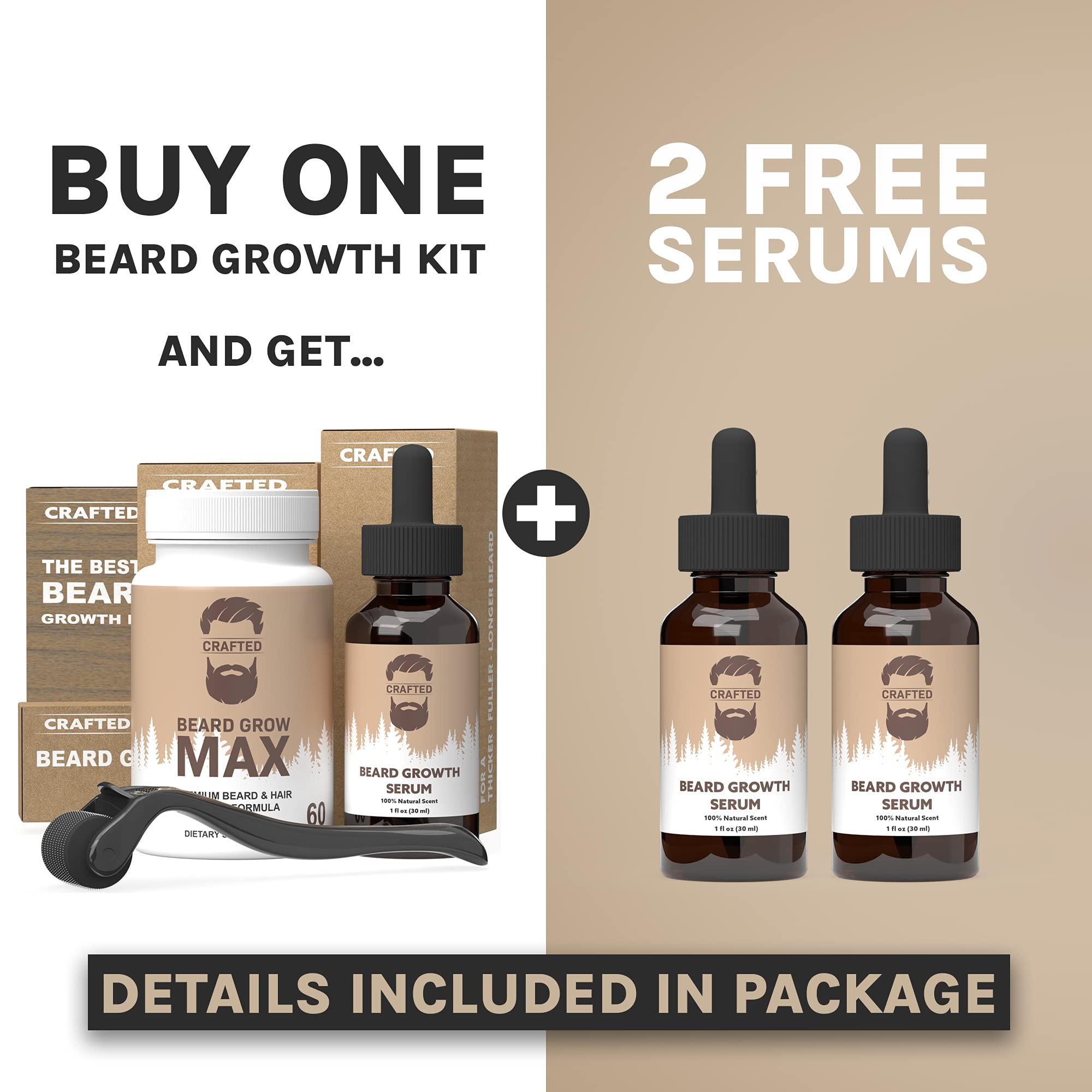 Beard Growth Kit Beard Growth Roller Beard Growth Oil Beard