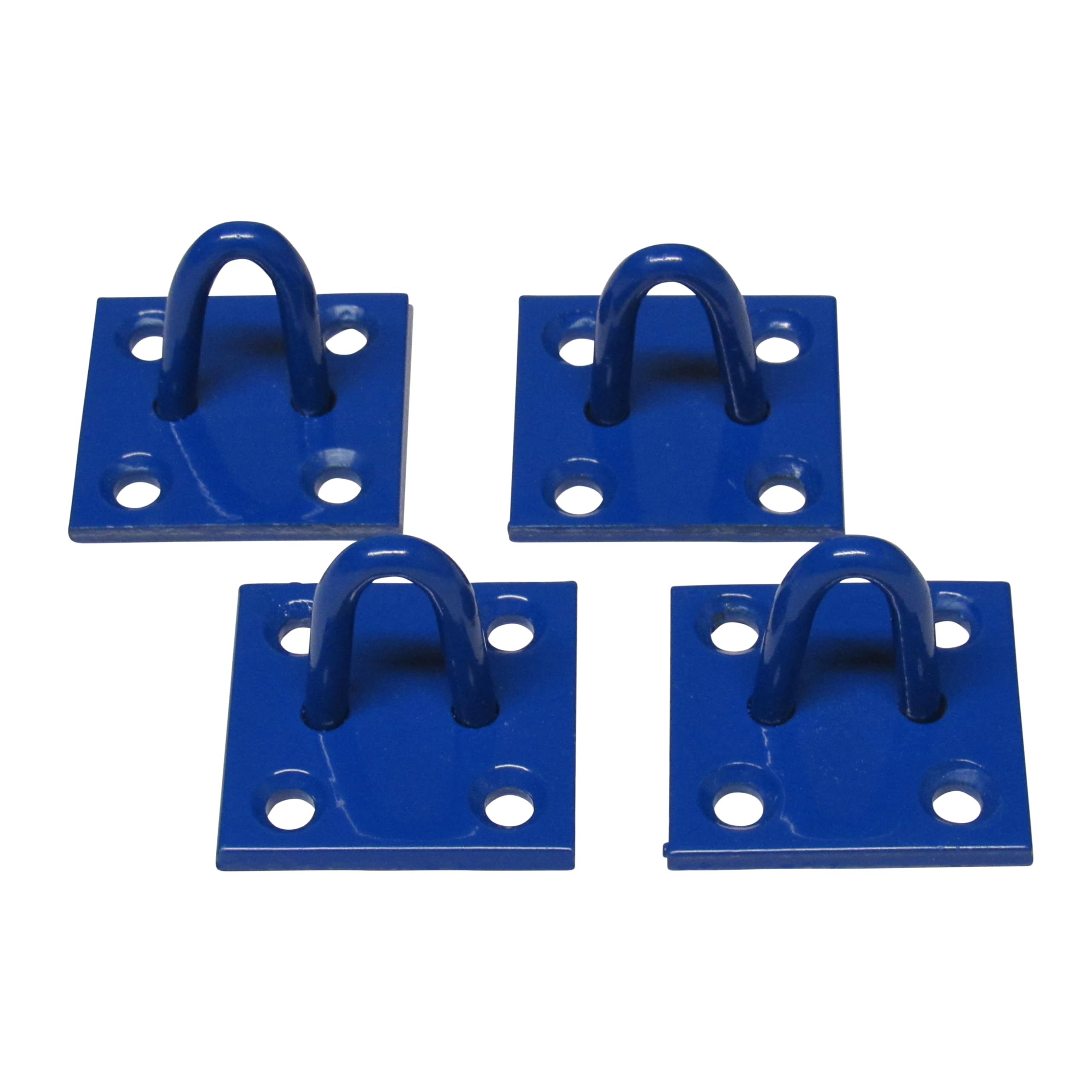 Staple on Plates Tie RIng - 4/10 Pack (Choice of Colour Horse Rope Chain Tether) (Blue, Pack of 4)