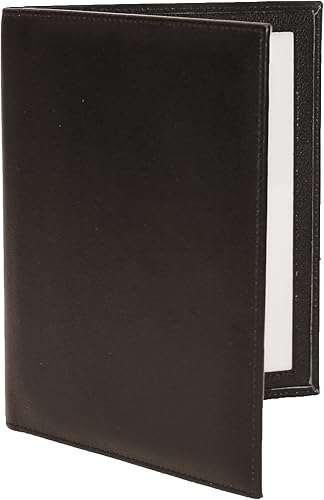 Portarretratos de cuero para retrato doble 4x6 - negro