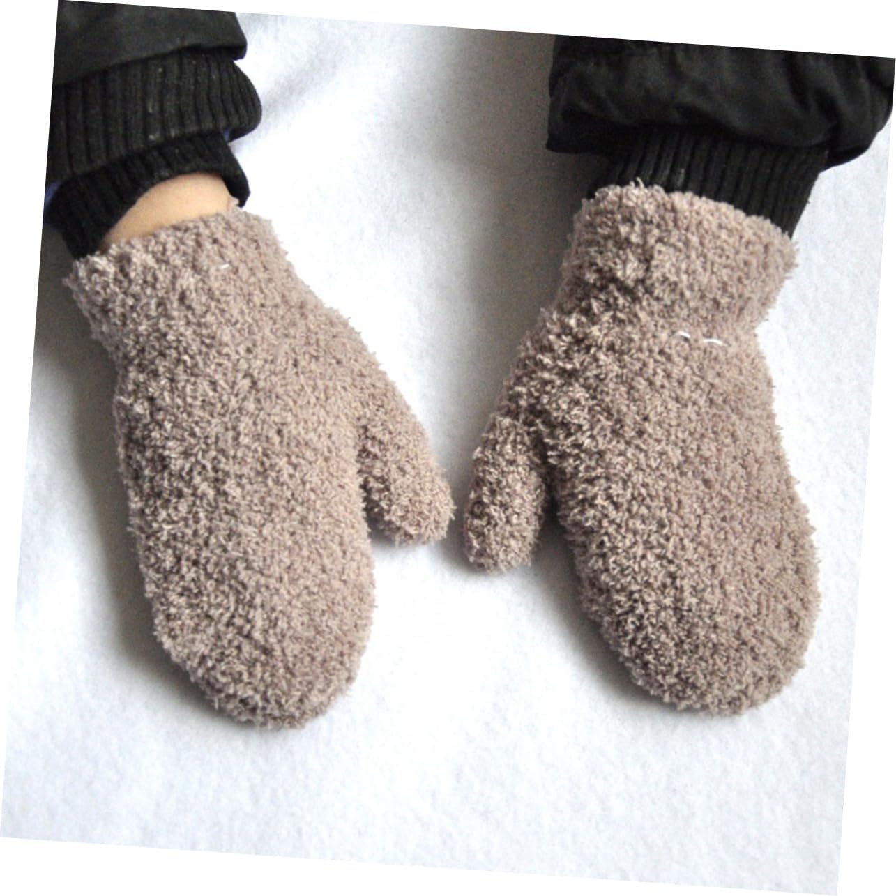 6pairs Boy Girl Knitted Mittens Full Coverage Hand Gloves for Girls and and Warm for Cold Days