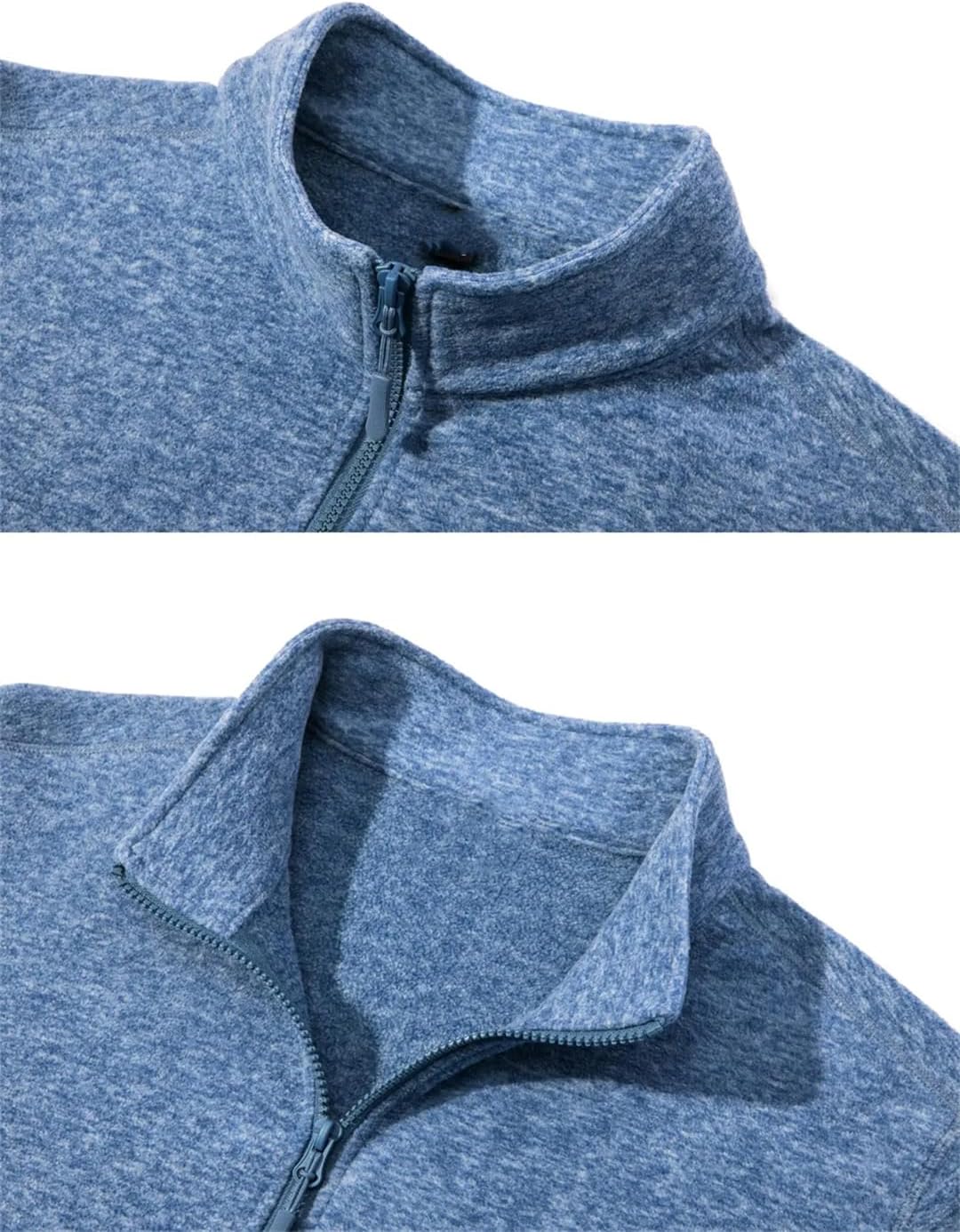 Men's Casual Jacket Mock Neck Long Sleeve Solid Color Zipper Lightweight Outerwear With Pockets