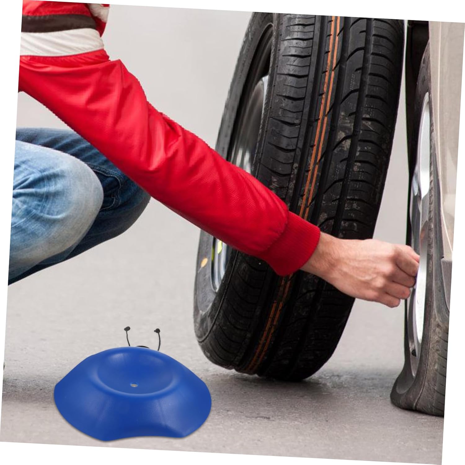 Gatuida Car Wheel Chock Lightweight Portable Trailer Stabilizer Material for Rvs Suvs and Travel Trailers Prevents Rolling Inclined