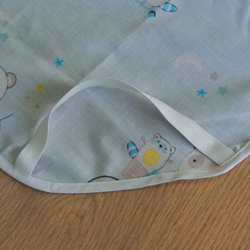10XDIEZ lenzuolo con angoli per amaca asilo (ghiaccio - 53x130cm)