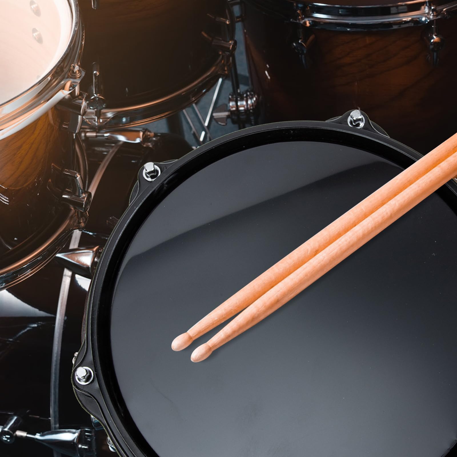Tapete de Práctica de Batería de 10 Pulgadas Almohadilla de Goma EVA para Batería Accesorio para Bateristas Principiantes Juego de Pads para Reducción de Volumen en Casa