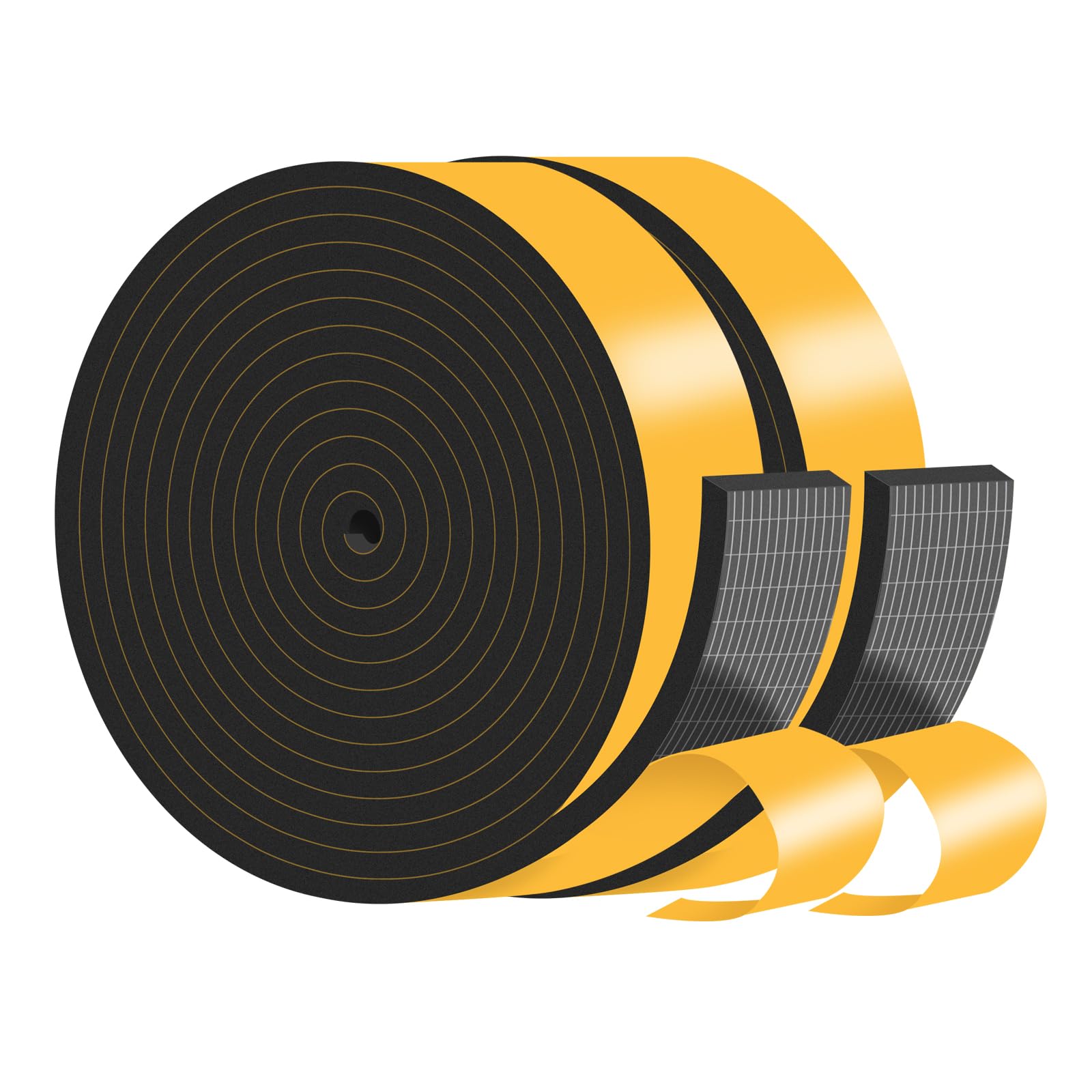 Weather Stripping,Draft Excluder for Doors,Door Sealing Strip for Insulating Door Frame Window, Air Conditioner (Black,20mm x 3mm x 4M)