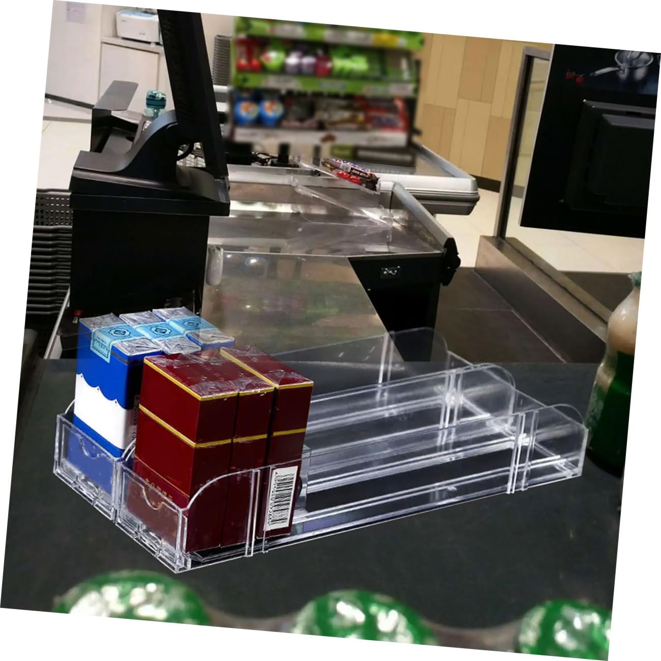 3pcs Cigarette Pusher Display Racks Retail Store Cases Double-Sided Tray