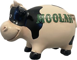 Pine Ridge Piggy Bank Cow Money Saving Bank, for Kids Boys and Girls, Baby Nursery Decor
