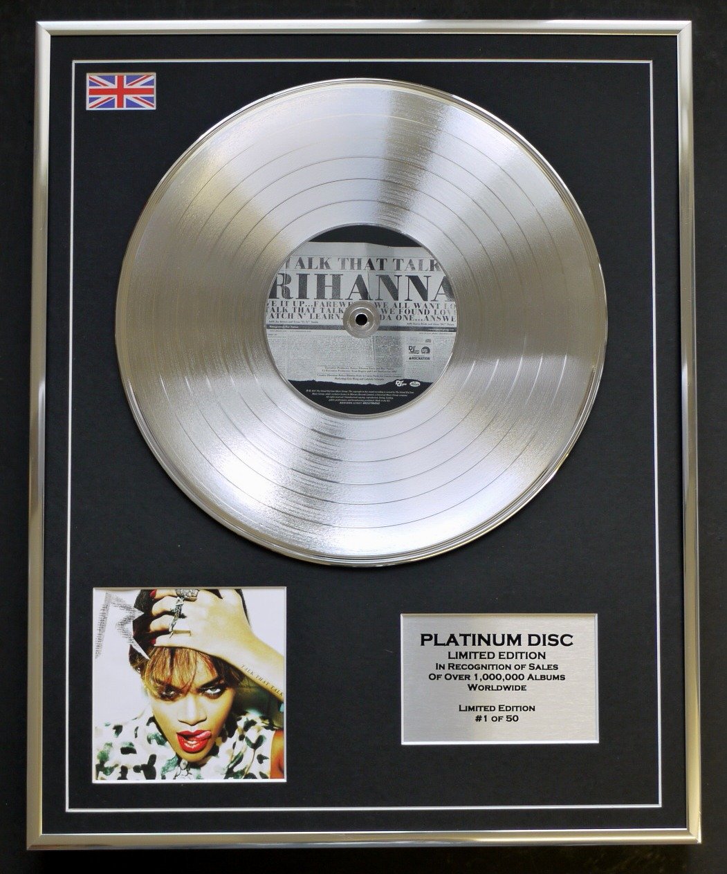 Limited Edition Cd Platinum Disc Rihanna/Ltd Edition CD Platinum Disc/Talk That Talk