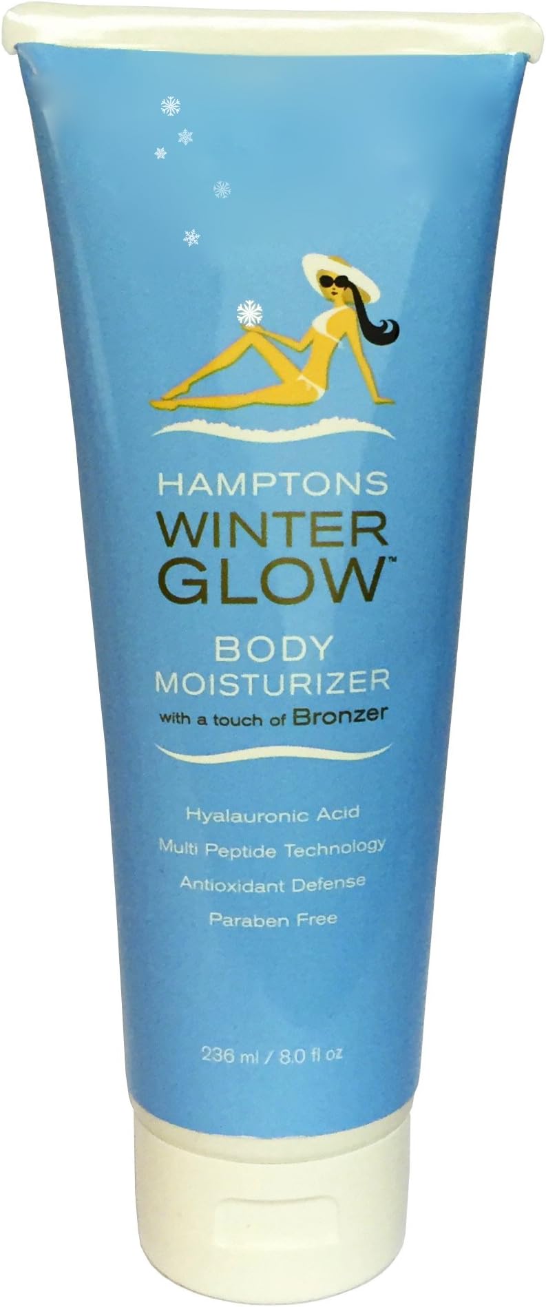 Hamptons Winter Glow, Gradual Tanner w Kiss of Sunless Color, Natural Looking Radiance, Skin Firming Peptide Complex