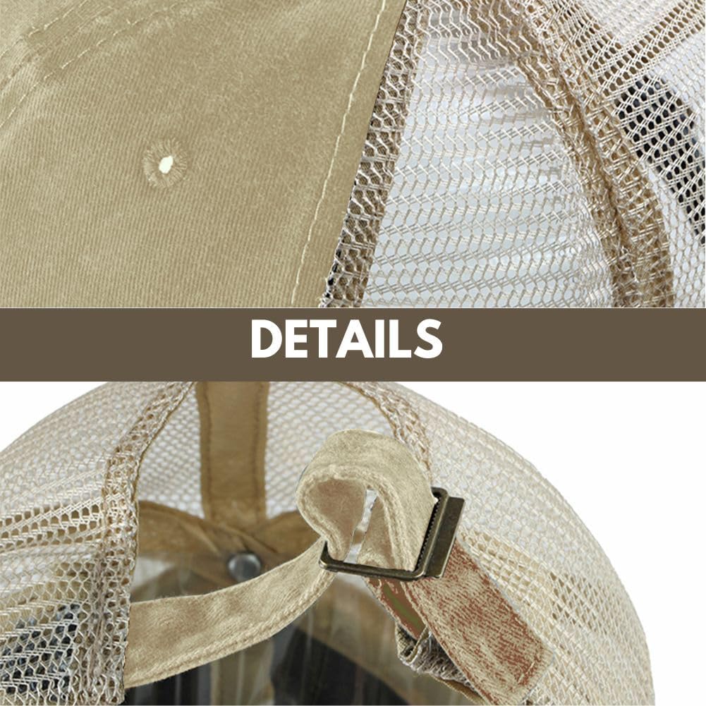 Vintage Washed Trucker Hat Distressed Adjustable Mesh Baseball Cap for Men Women Sun Hats Beach Outdoor Sports - Image 5