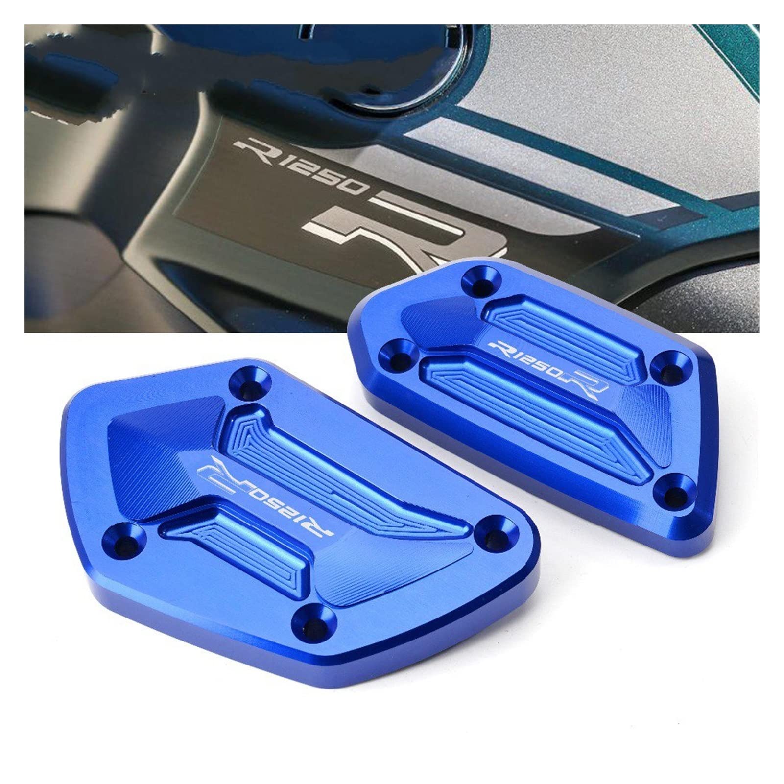 Accessori per serbatoi Per BMW R 1250 R1250R 2019 2020 Moto Di Alluminio CNC Cilindro Del Freno Anteriore Serbatoio Liquido Copertura Tappo Olio(Black)