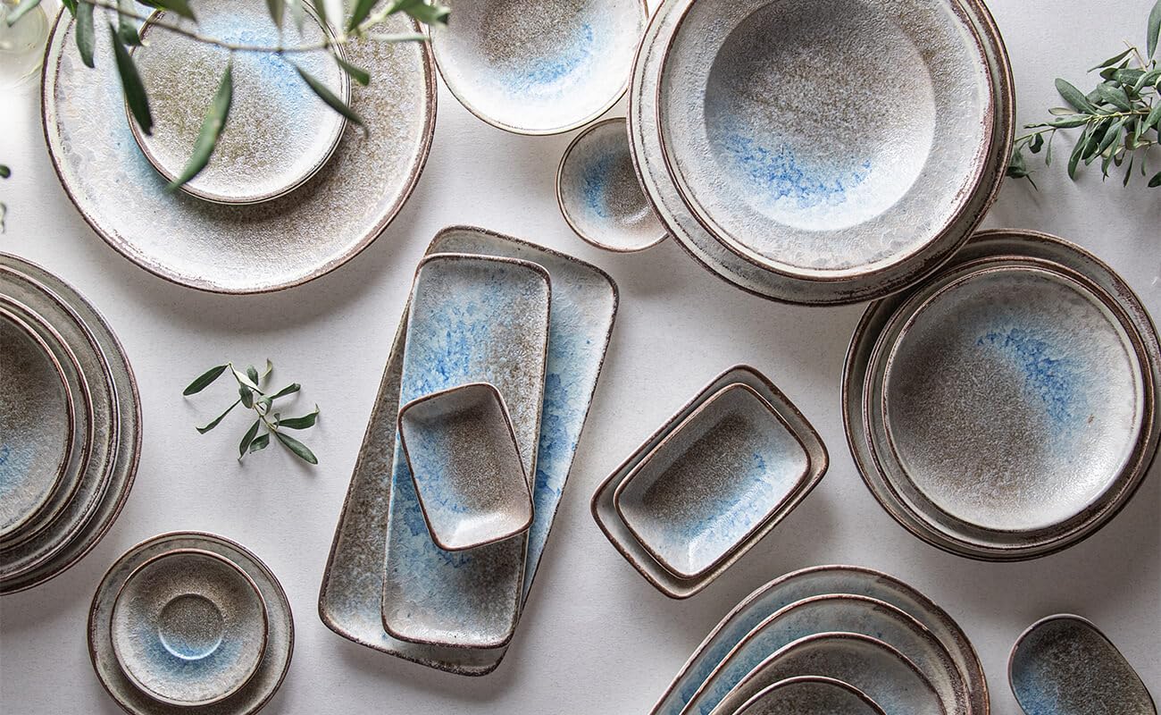 ID Fine Dessert Plates Delta Porcelain 21 cm Set of 6