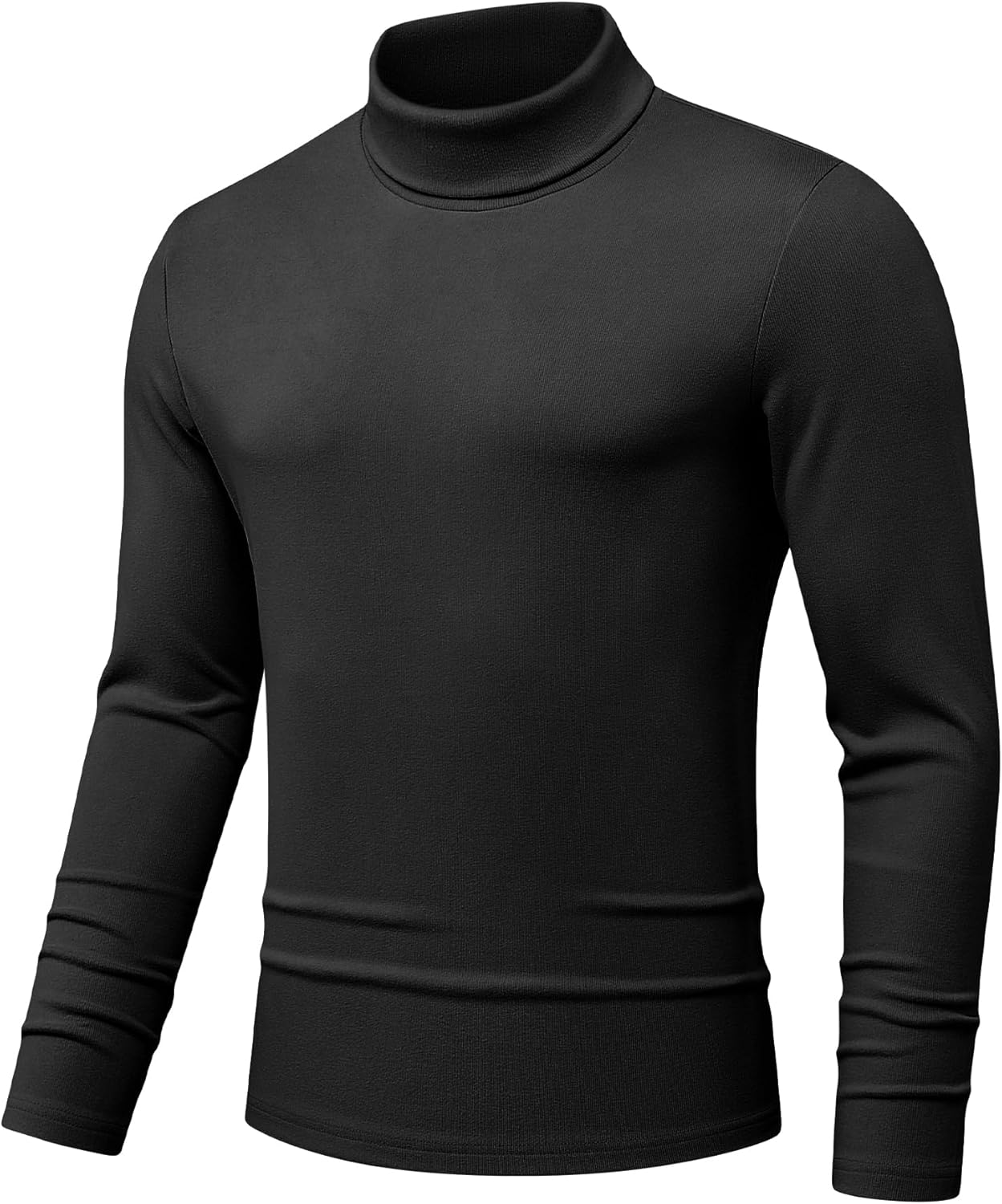 JMIERR Men's Thermal Mock Turtleneck Shirts Casual Long Sleeve Lightweight Pullover Sweaters Undershirt Slim Fit Top