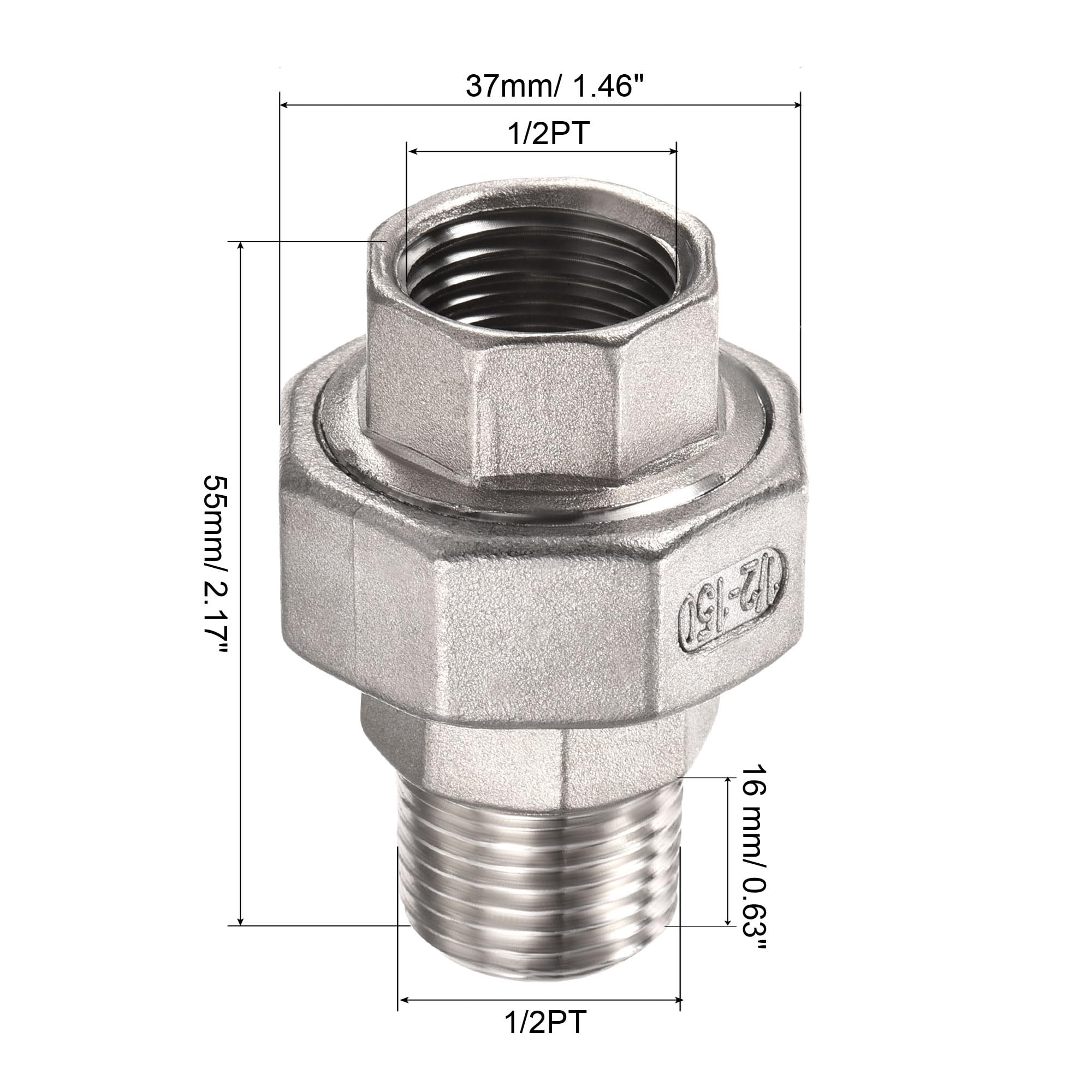 Brass Threaded Pipe Fitting G3/4 Male X G1/4 Female Hex Bushing Adapter