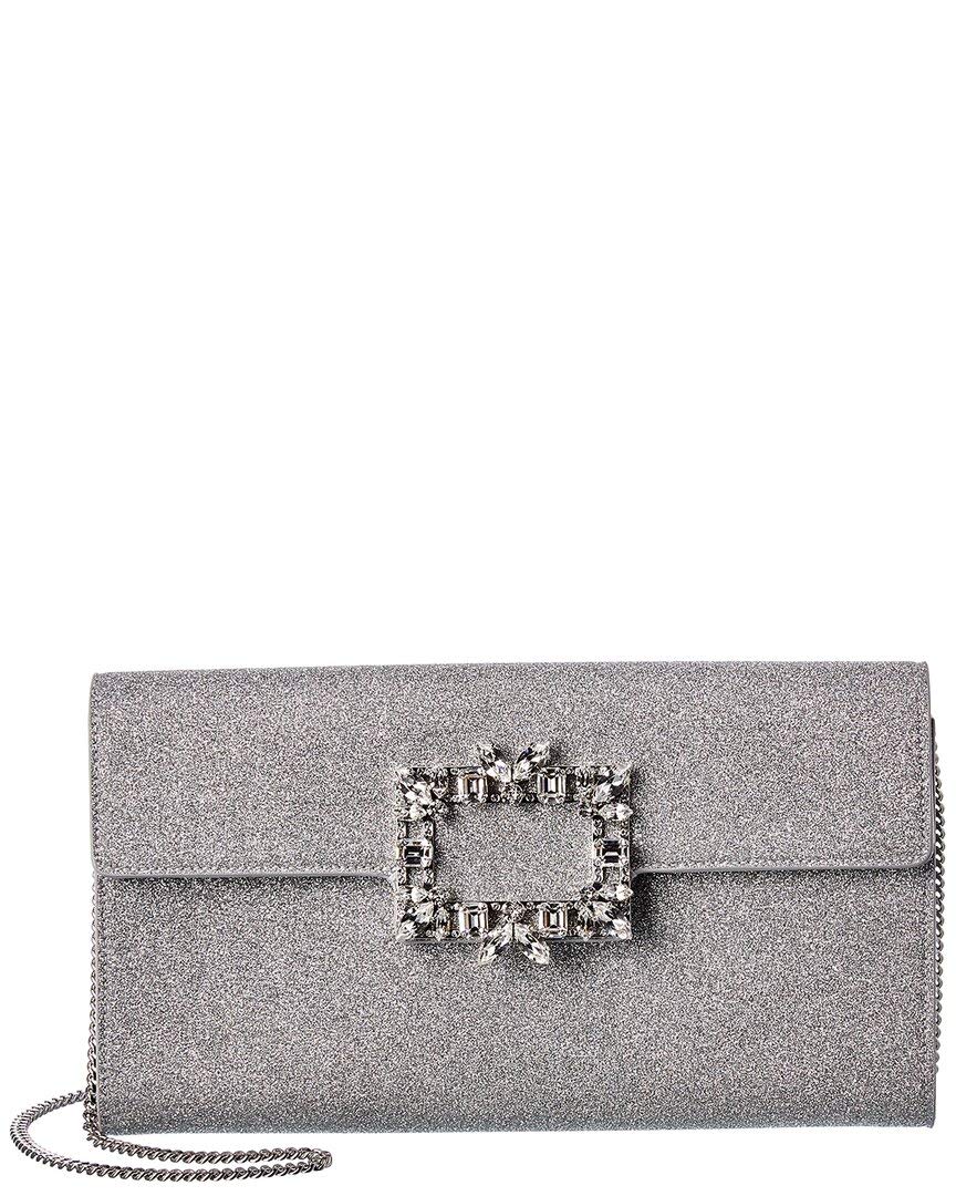 Roger Vivier Broche Vivier Buckle Glitter Leather Crossbody