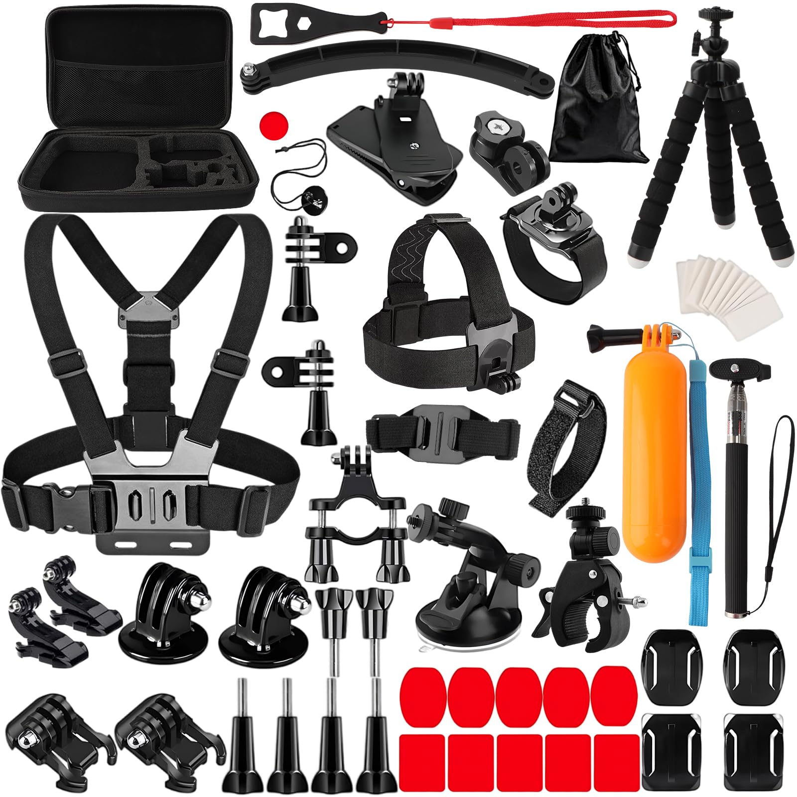 85-in-1 Action Kamera Zubehör Set, Zubehör-Set für Action Cam,Kompatibel mit DJI, Xiaoyi, SJCAM, GoPro, EZVIZ und Anderen Actionkameras