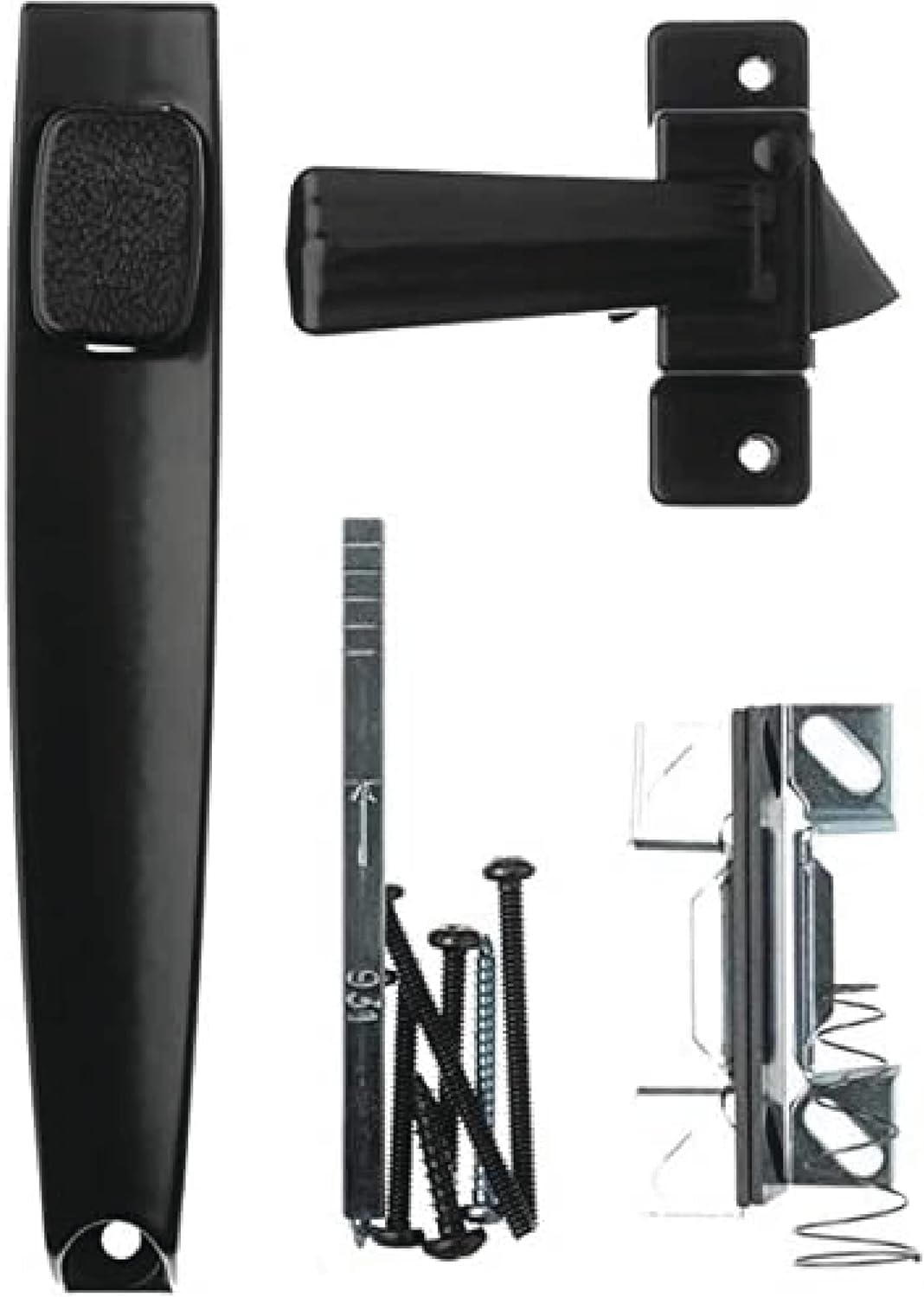 Wright Products V333BL Tie Down Push Button Door Latch for Screen and Storm Doors, Black