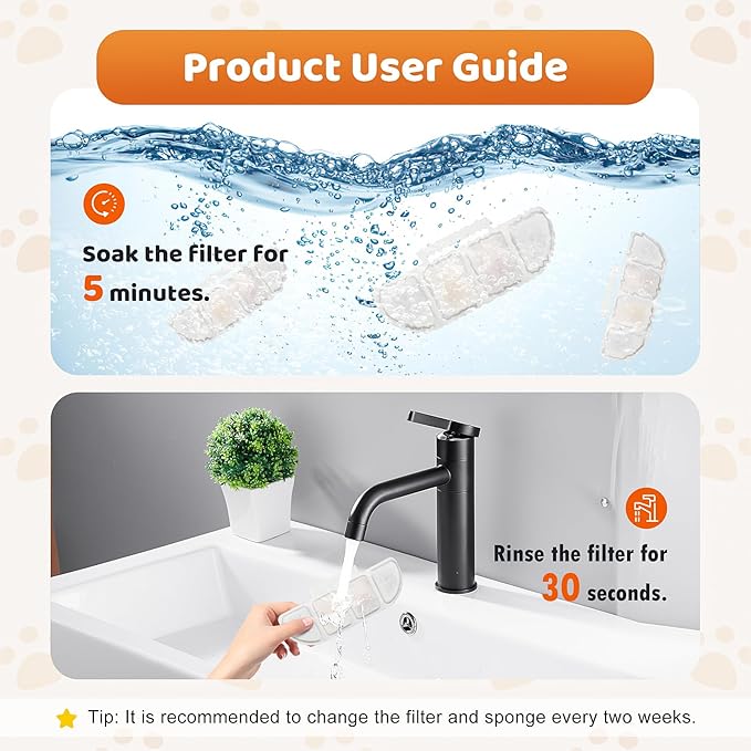 12 Filtros de Repuesto para Fuente de Agua Pawtners WF008A Mascotas miniatura 6