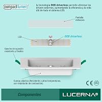 LUCERNA LED Beépíthető Négyzet Spotlámpa 6500K Hideg Fehér 12W 6 Darab 4