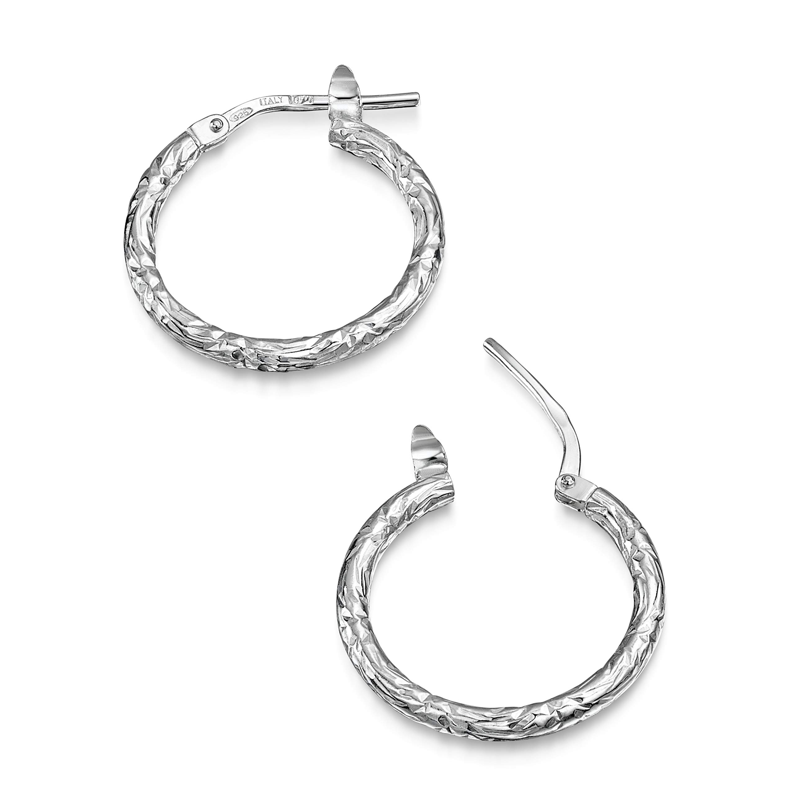 Amberta Pendientes de Aro en Plata de Ley 925 para Mujer