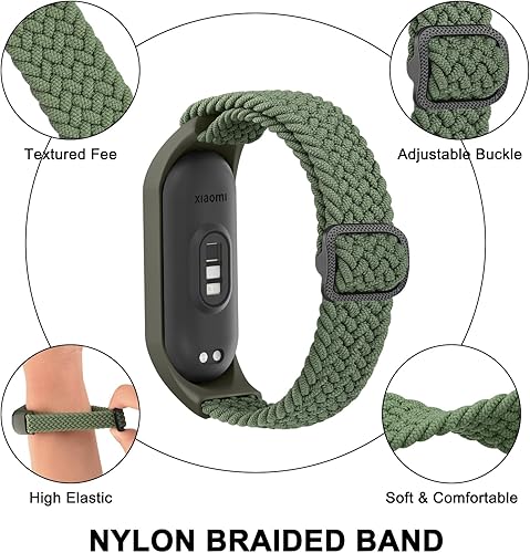 Miniatura 2 de Bandas elásticas para Amazfit Band 5 correas de repuesto para mujeres y hombres, correa de nailon trenzado suave para hombre y mujer, correa