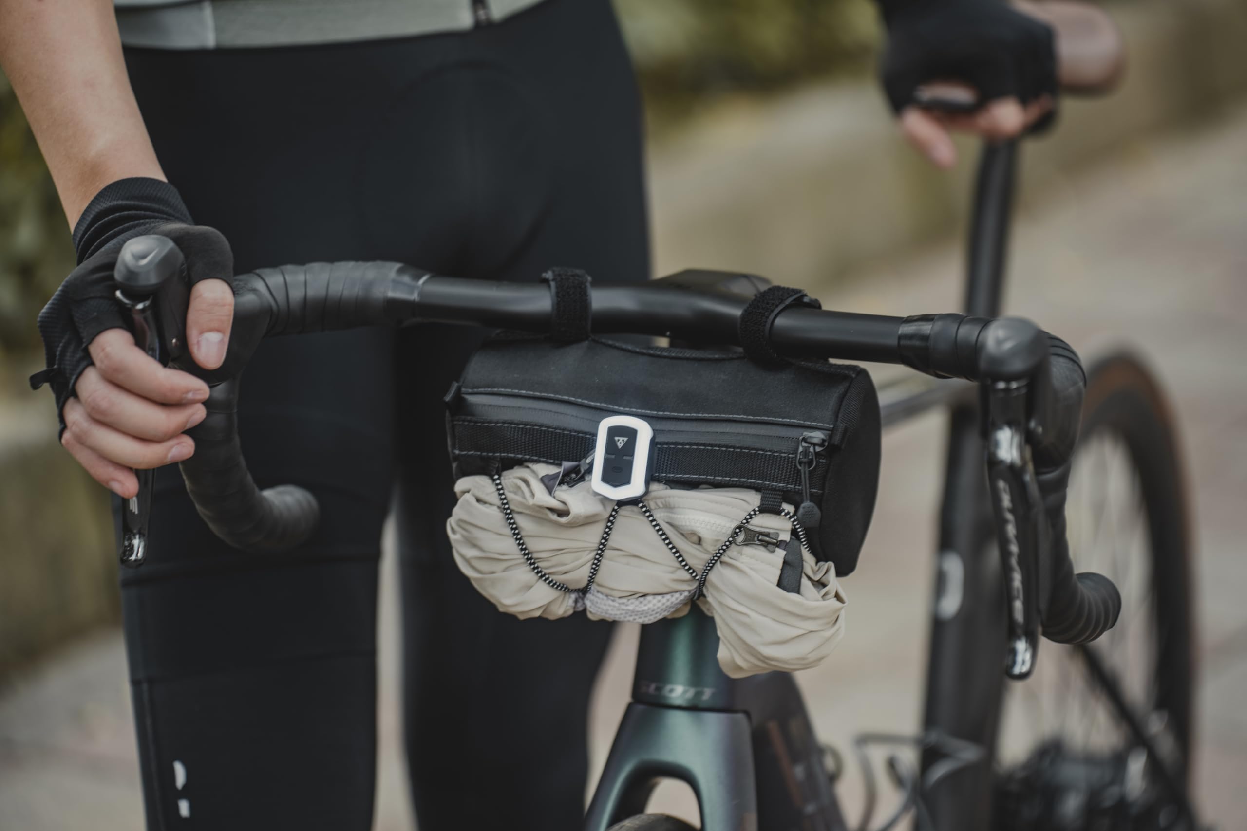 Topeak Tubular BarBag Slim Borsa da Manubrio per Bicicletta 1,5 L, Nera