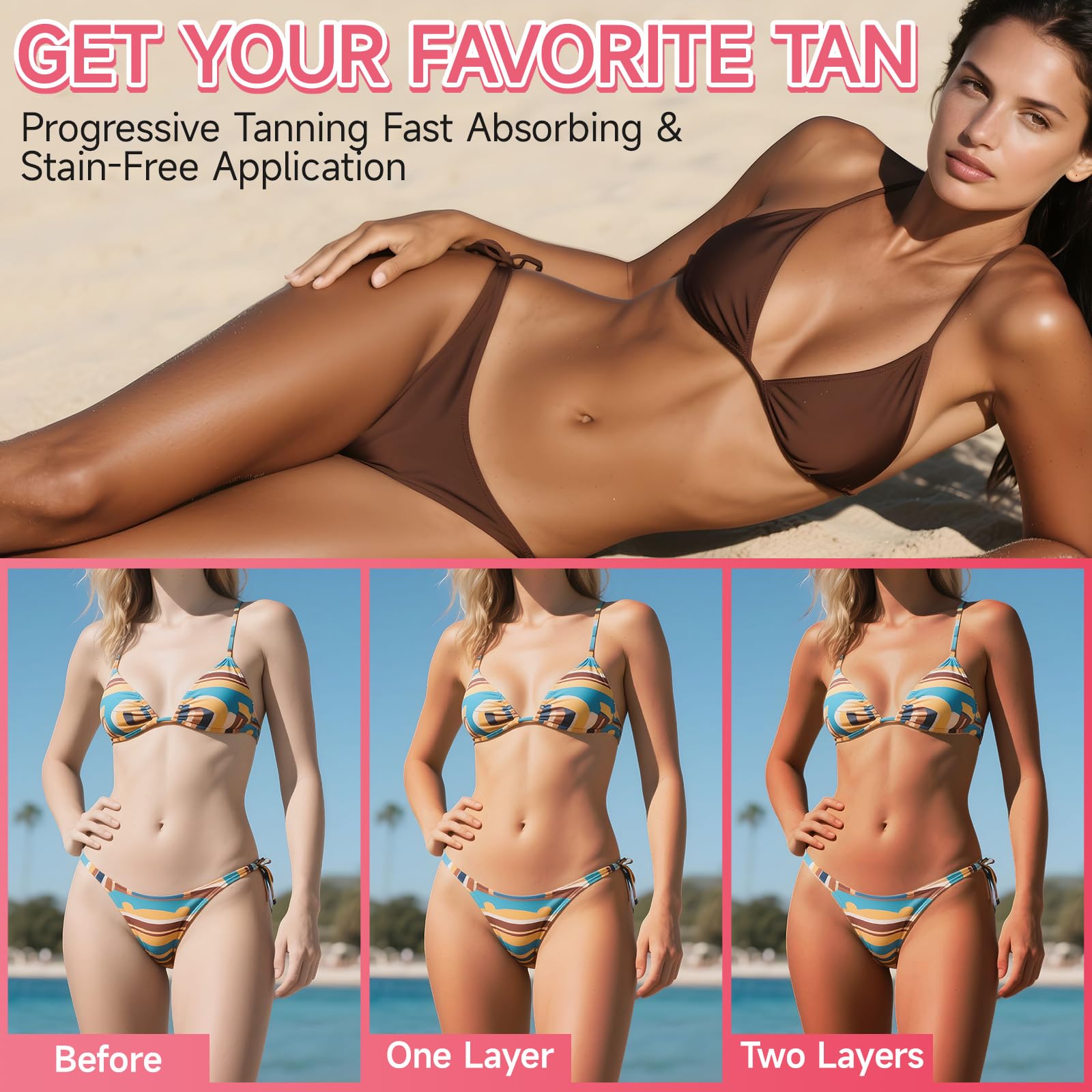 Sunless Tanning Drops, 2 szt. samoopalacz, 120 ml, krople samoopalające, krople samoopalające, samoopalacz do twarzy i ciała