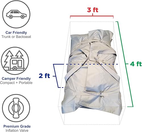 Vista 23 de Newport - Lancha deportiva inflable, con clasificación de la USCG, 10 caballos de fuerza, para 3 personas, modelo Dana, 8 pies 10 pulgadas