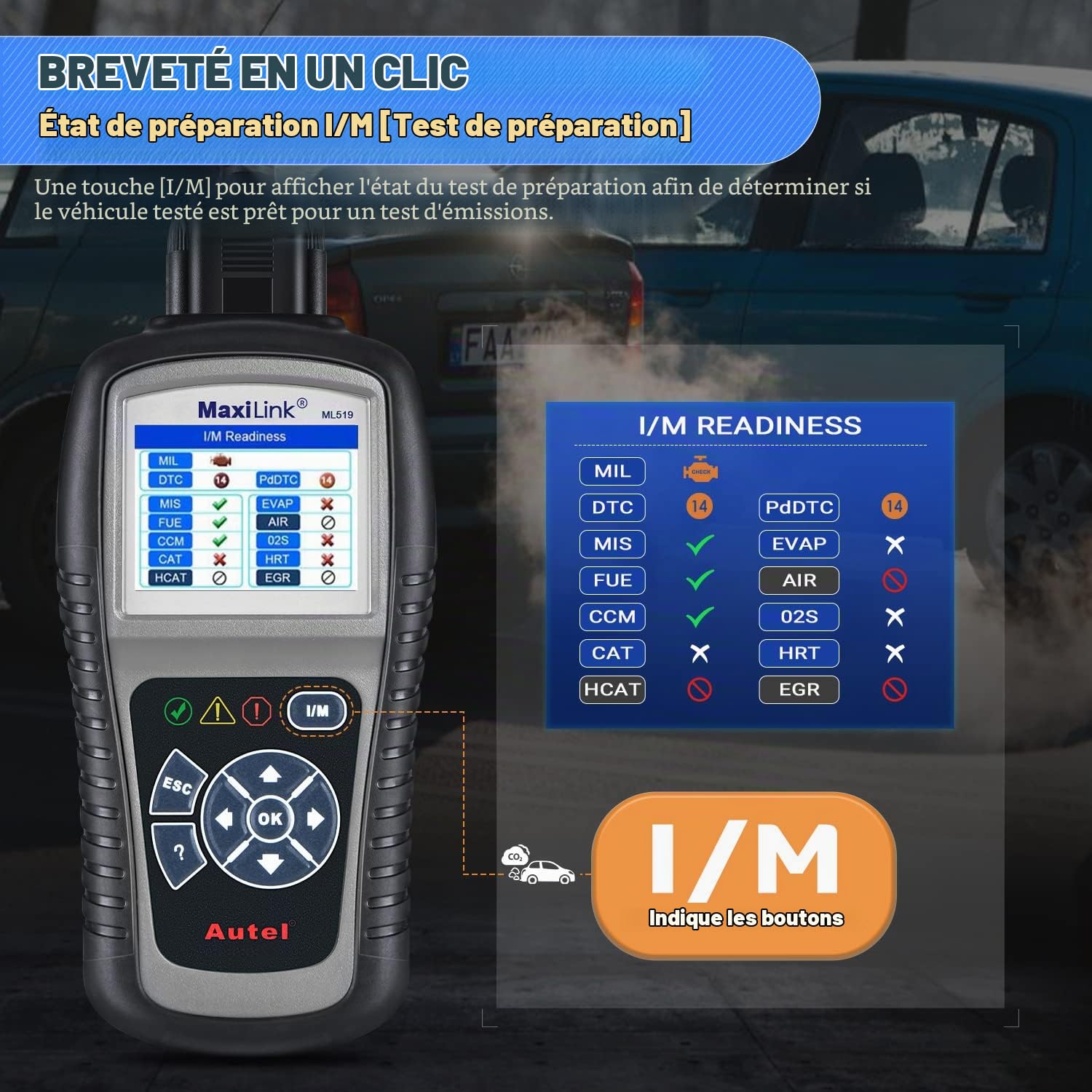 Autel MaxiLink ML519 Scanner Diagnostic Voiture OBD2