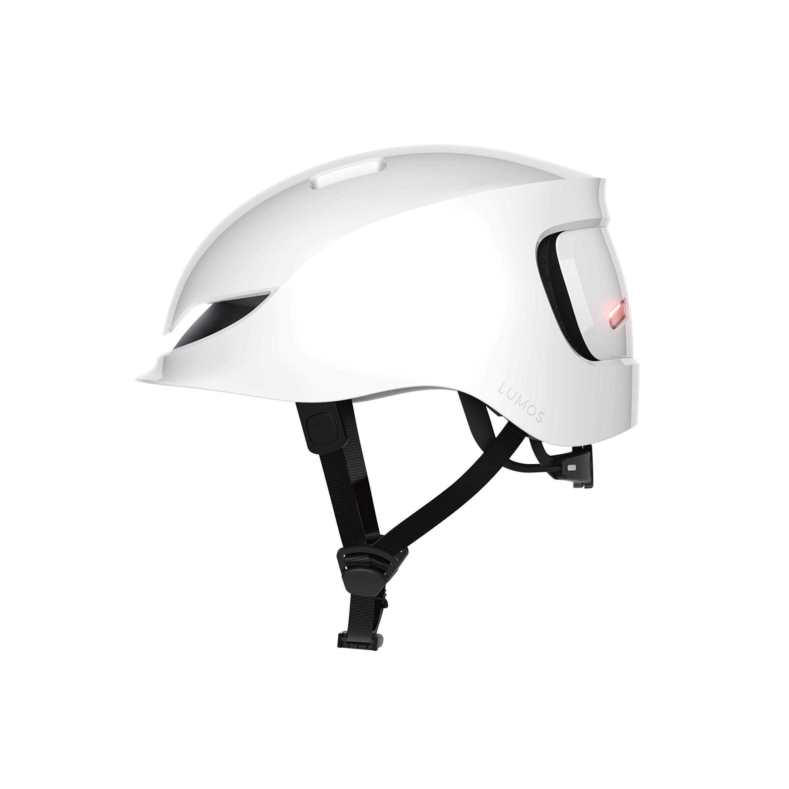 Lumos Street Casque Intelligent | Urbain | Skateboard, Scooter, Accessoires de vélo | Feux Avant et arrière LED | Clignotants | Feux Stop arrière | Compatibilité Bluetooth| Adulte (Blanc)
