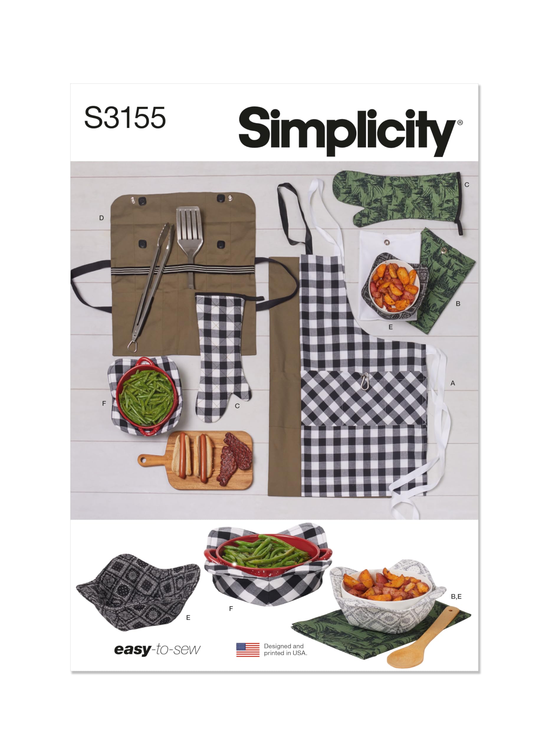 Sewing Pattern SS3155OS Outdoor Grill and Picnic Accessories OS (ONE Size)