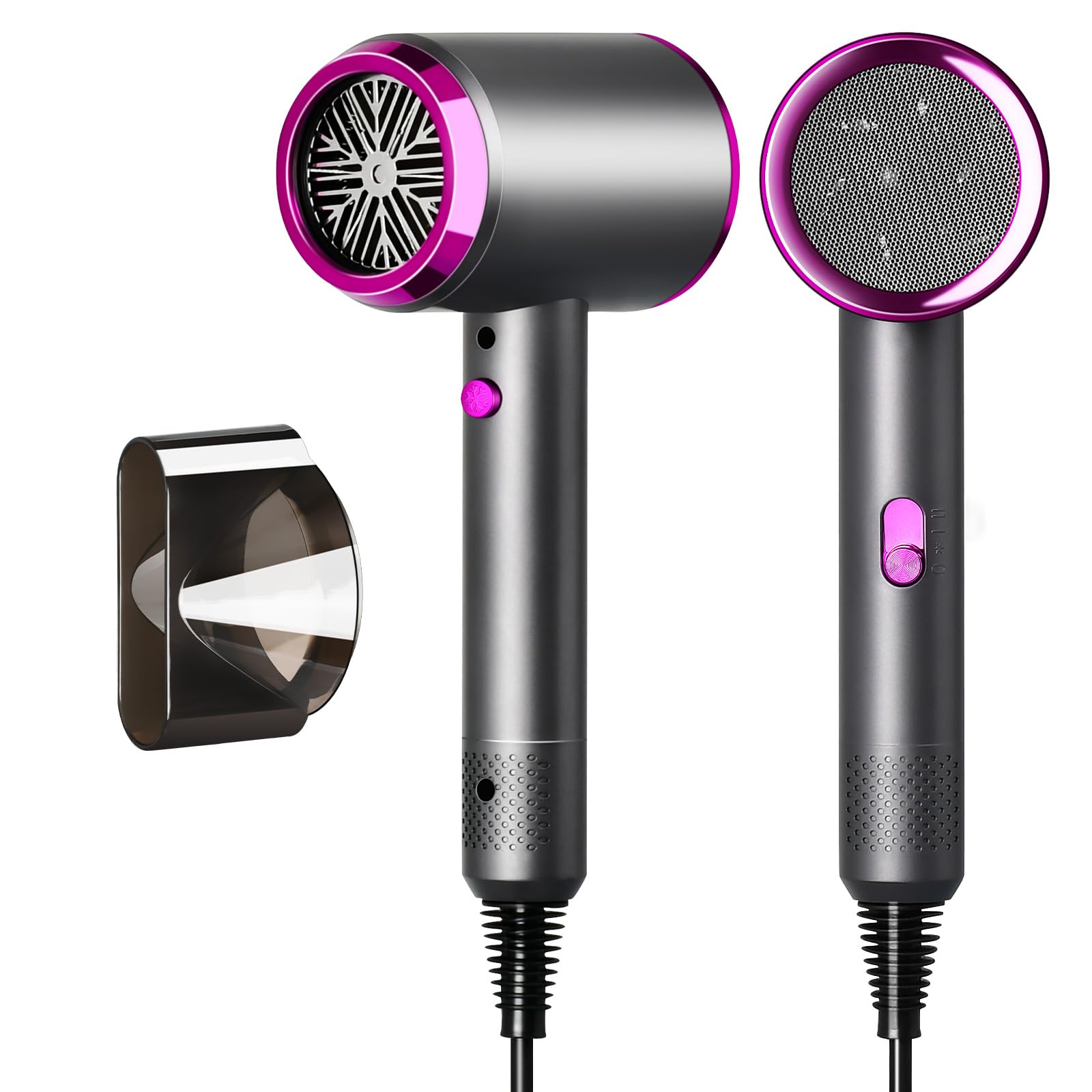 Professional Hair Dryer High-Speed Ionic Blow Dryer with Nozzle Constant Temperature Compact Lightweight Hair Dryer for Home Salon