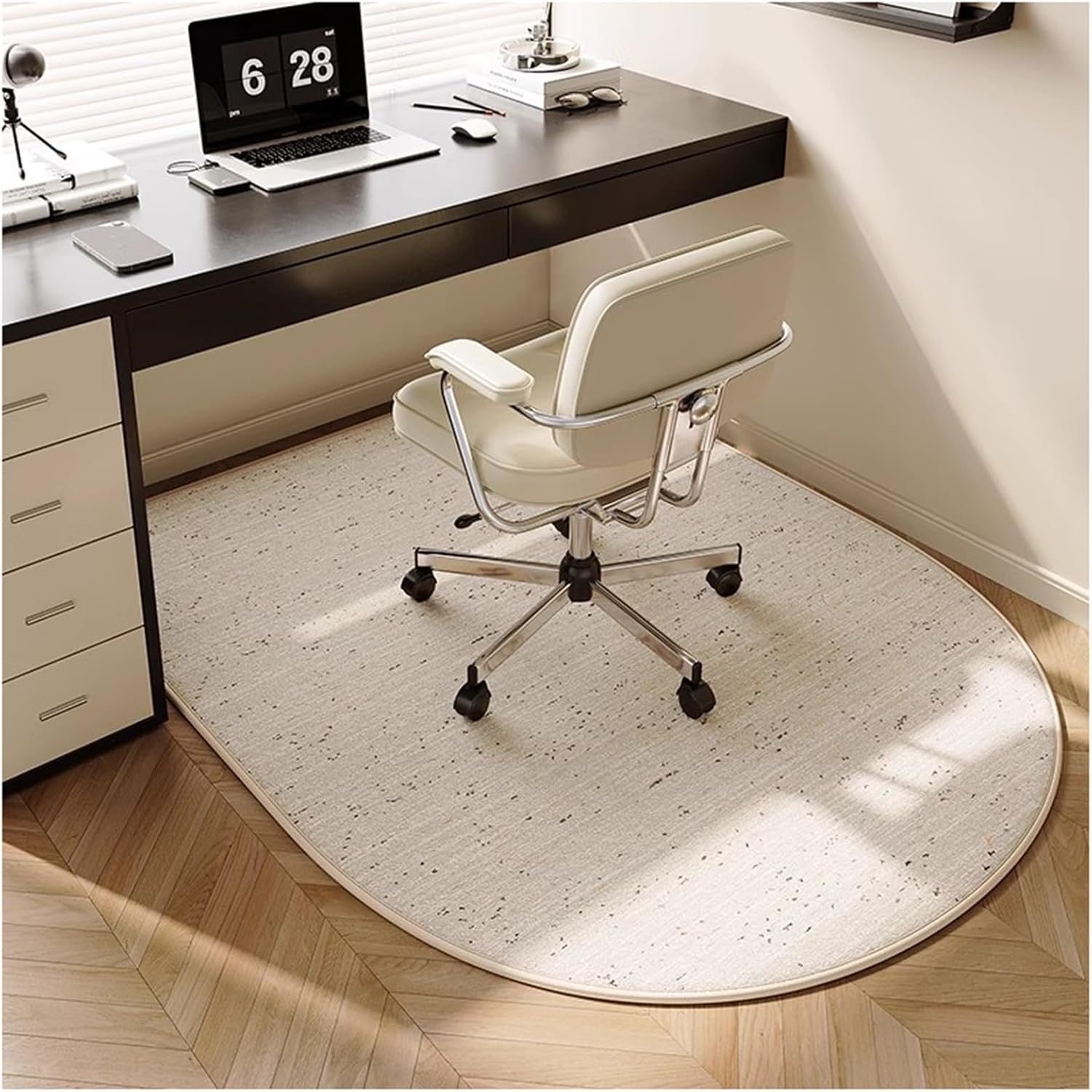 TPR滑り止め裏地付きオフィスチェアマット 掃除が簡単で防音性のあるソフトフロアマット 椅子ホイール用 床を傷や滑りから保護します