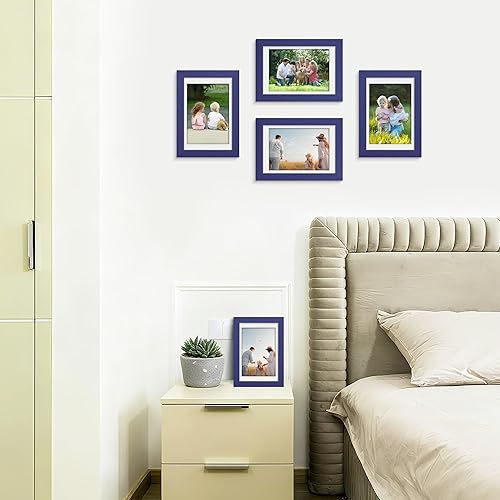 Miniatura 380 de Picrit - Juego de 12 portarretratos de 5 x 7 pulgadas para colgar en la pared o exhibir sobre una mesa, para fotos de 4 x 6 con paspartú o 5 x 7