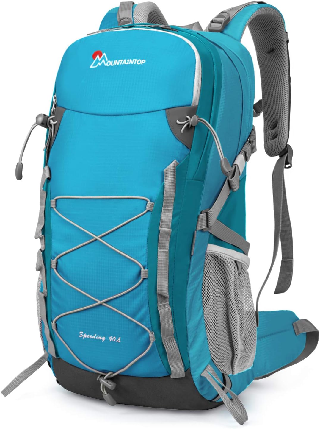 MOUNTAINTOP 40L Hiking Travel Backpack for Men Women with Rain Cover