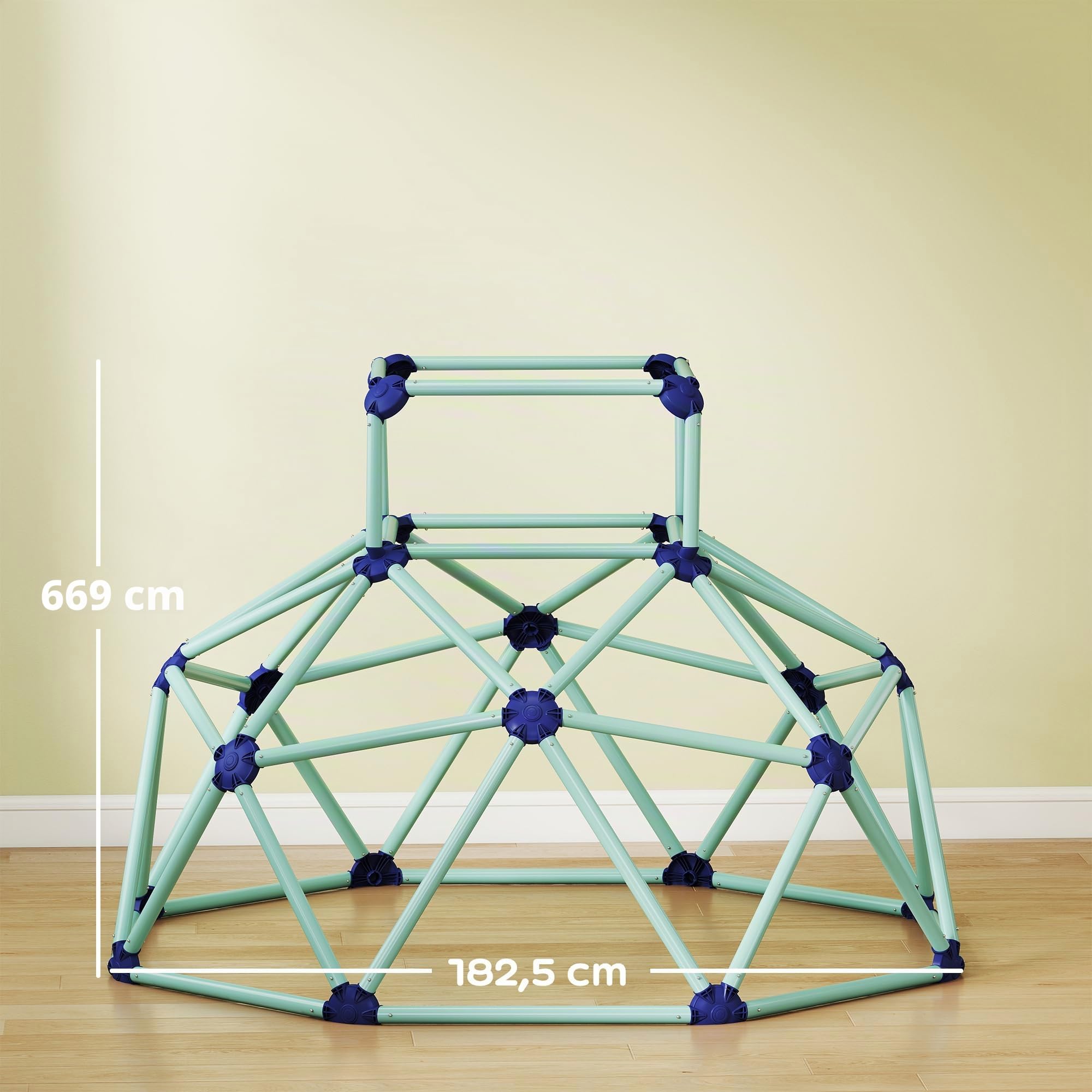 AIYAPLAY Dôme d'escalade Ø182,5 cm Structure d'escalade d'extérieur Résistant aux UV, imperméable Dôme d'escalade pour Enfants jusqu'à 90 kg, Aire de Jeux d'extérieur pour Enfants de 3 à 8 Ans