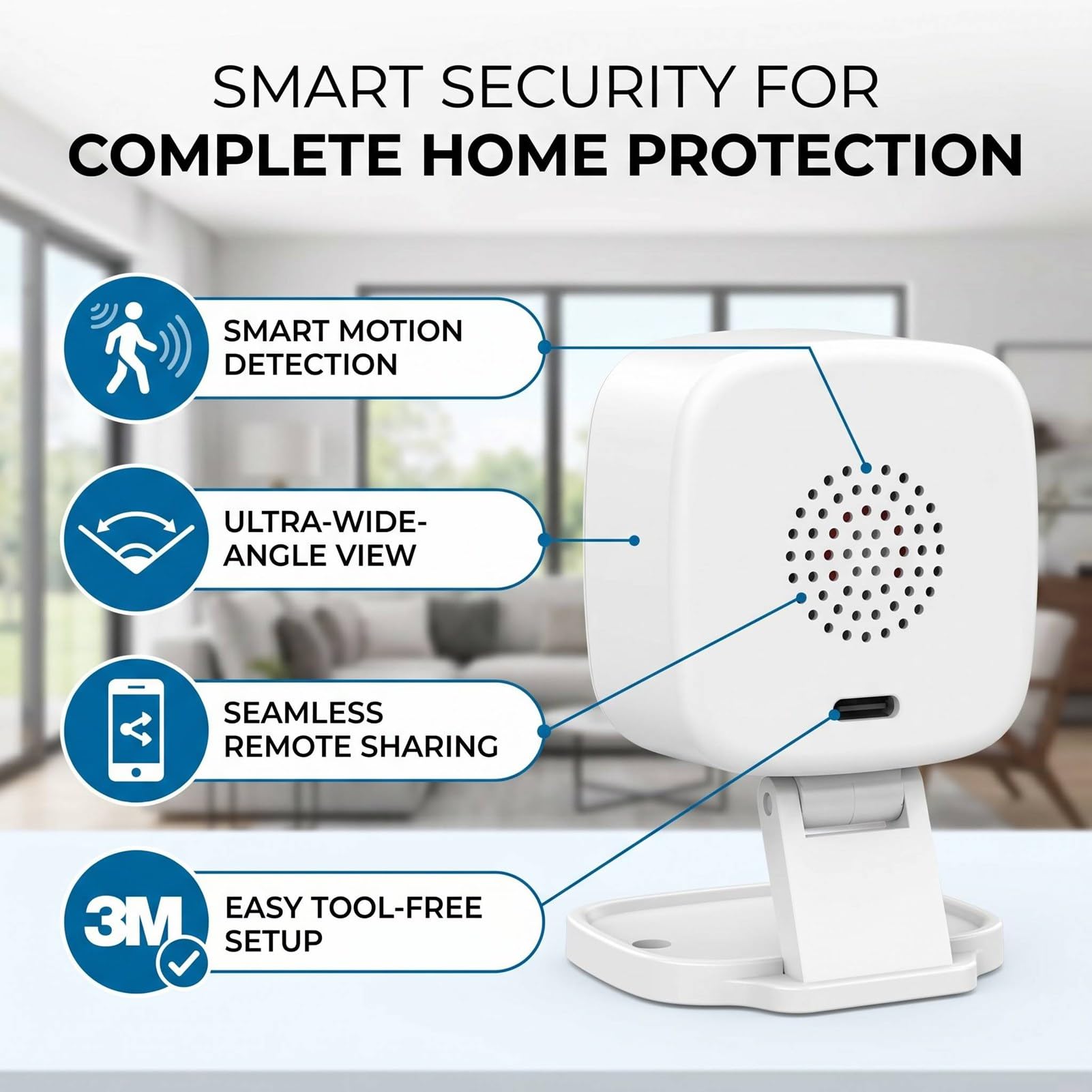 Rilevazione Movimento Telecamera 2K di Sicurezza Interna
