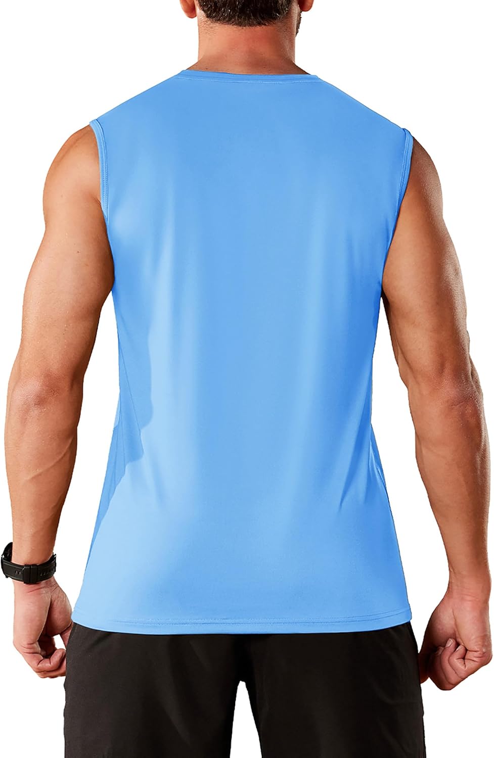 MAGCOMSEN Men's Sleeveless Shirts Quick Dry Tank Tops UPF 50+ Gym Muscle Workout Summer Beach Swim Shirt - Image 2