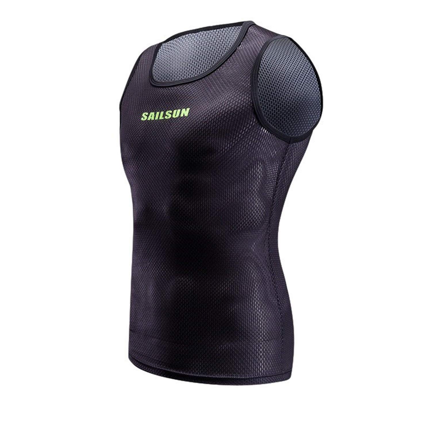 Mens Cycling Vest Men Summer Sleeveless Bike Jersey Vests Biking Running Sport Vests Shirt Top Breathable,Quick Dry Black