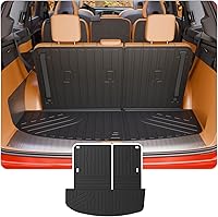 Vista 30 de alfombra de carga para maletero, protector de cubierta de asiento trasero de elastómero termoplástico (alfombra de maletero + alfombra de respaldo)