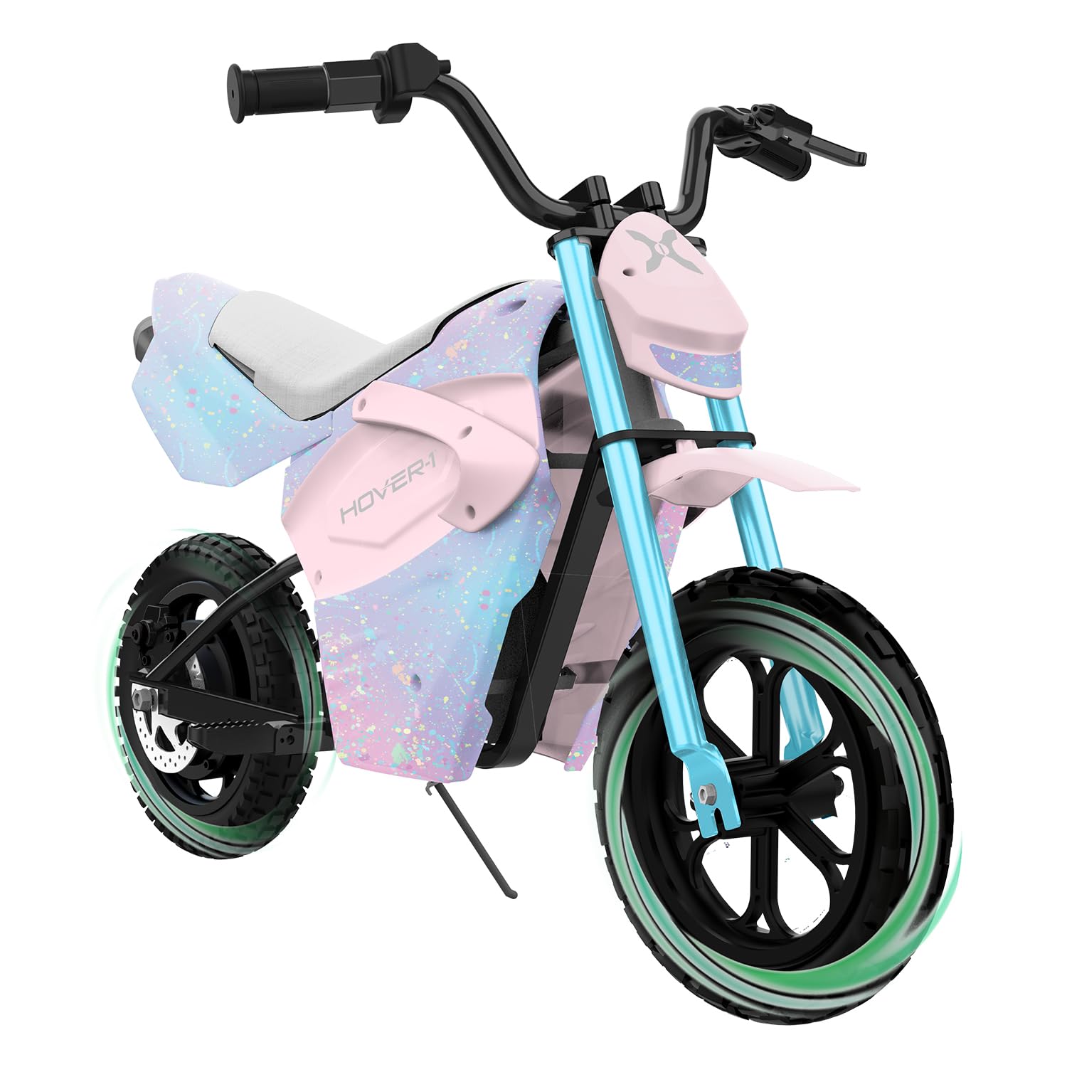 Hover-1 My First Dirt Bike for Kids - 300W Motor, 9MPH Max Speed, 9 Mile Range, 12” Off-Road Tires, 120LB Max Weight, Twist Grip Throttle & Rear Disc Brake Electric Dirt Bike for Kids Ages 5+ Years