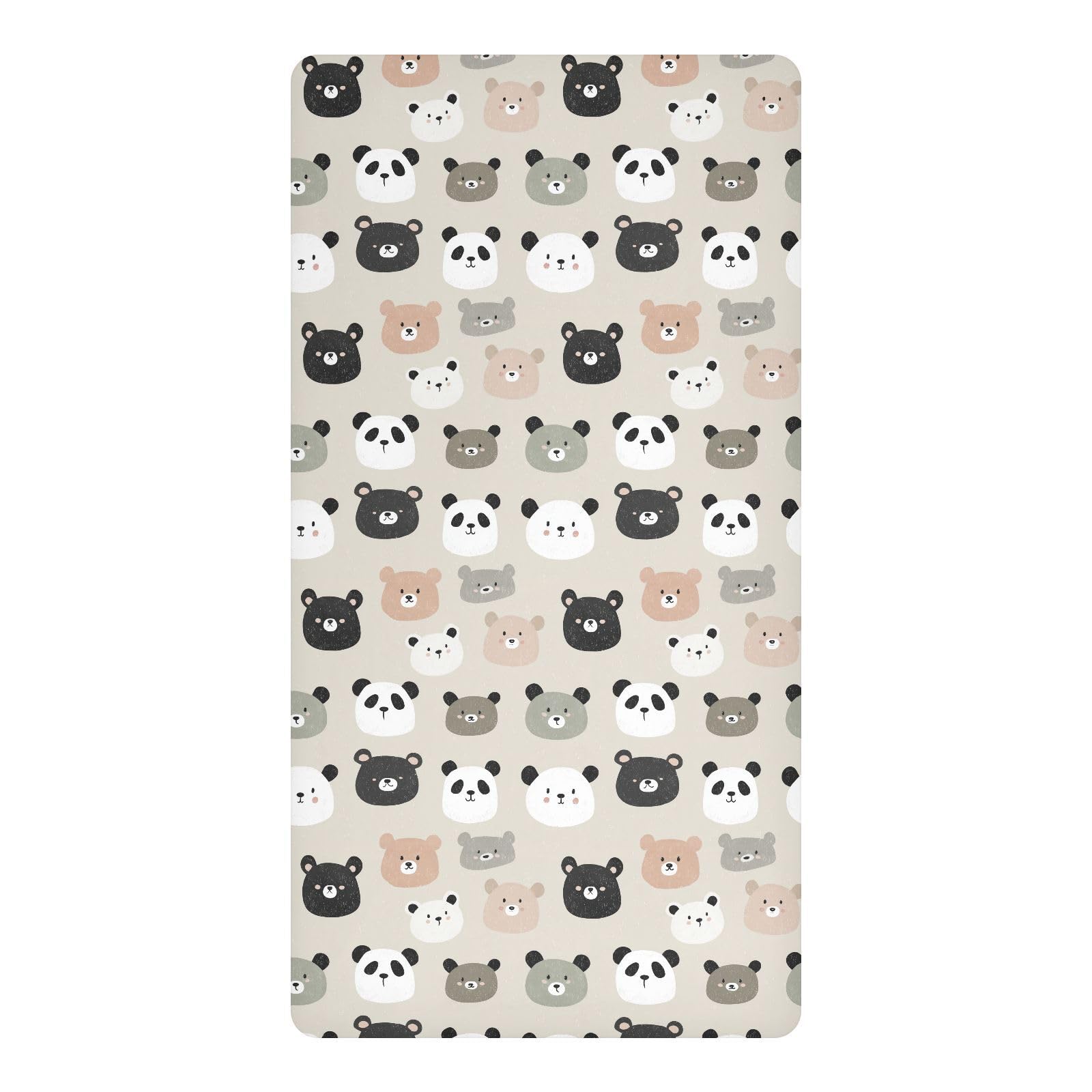 Drap de lit imperméable bébé pour berceau 132x71 cm panda mignon