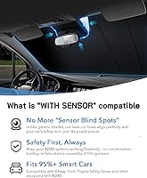 Vista 5 de Parasol para parabrisas Honda Civic Coupe 2006-2011, acabado de cuero gris premium