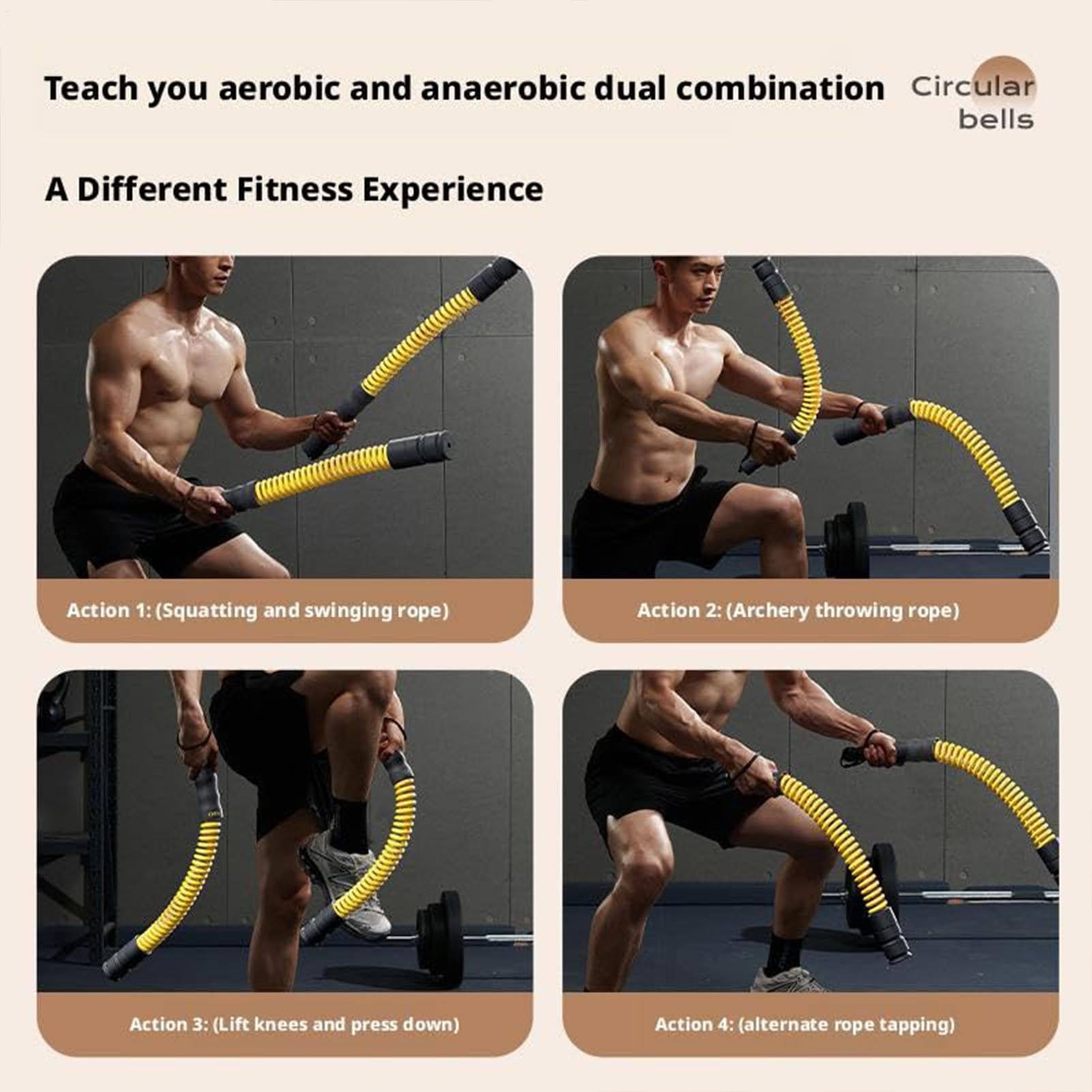 Cuerdas De Batalla para Gimnasio En Casa | Equipo de Resistencia Portátil y Ajustable | Juego de 2 Cuerdas de Ejercicio con Peso y Resistencia Ajustable Sin Cable | para Boxeo Fitness