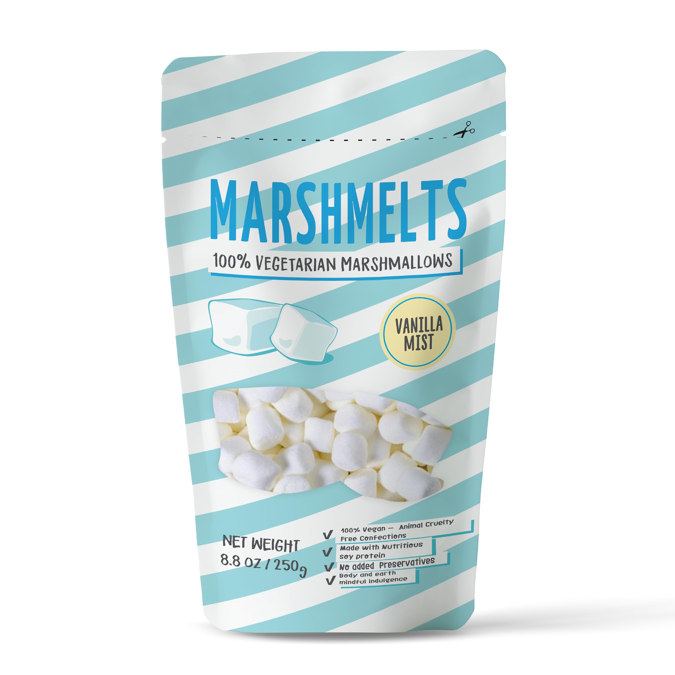 Marshmelts Gourmet Marshmallows 250gm | Soft, Fluffy & Cylindrical Shape | Vanilla Mist Flavor | Mini Marshmallow | 100% Vegan, Trans Fat & Gluten-Free | Candy For Kids | No Added Preservatives (B09414H65X) Amazon Price History, Amazon Price Tracker